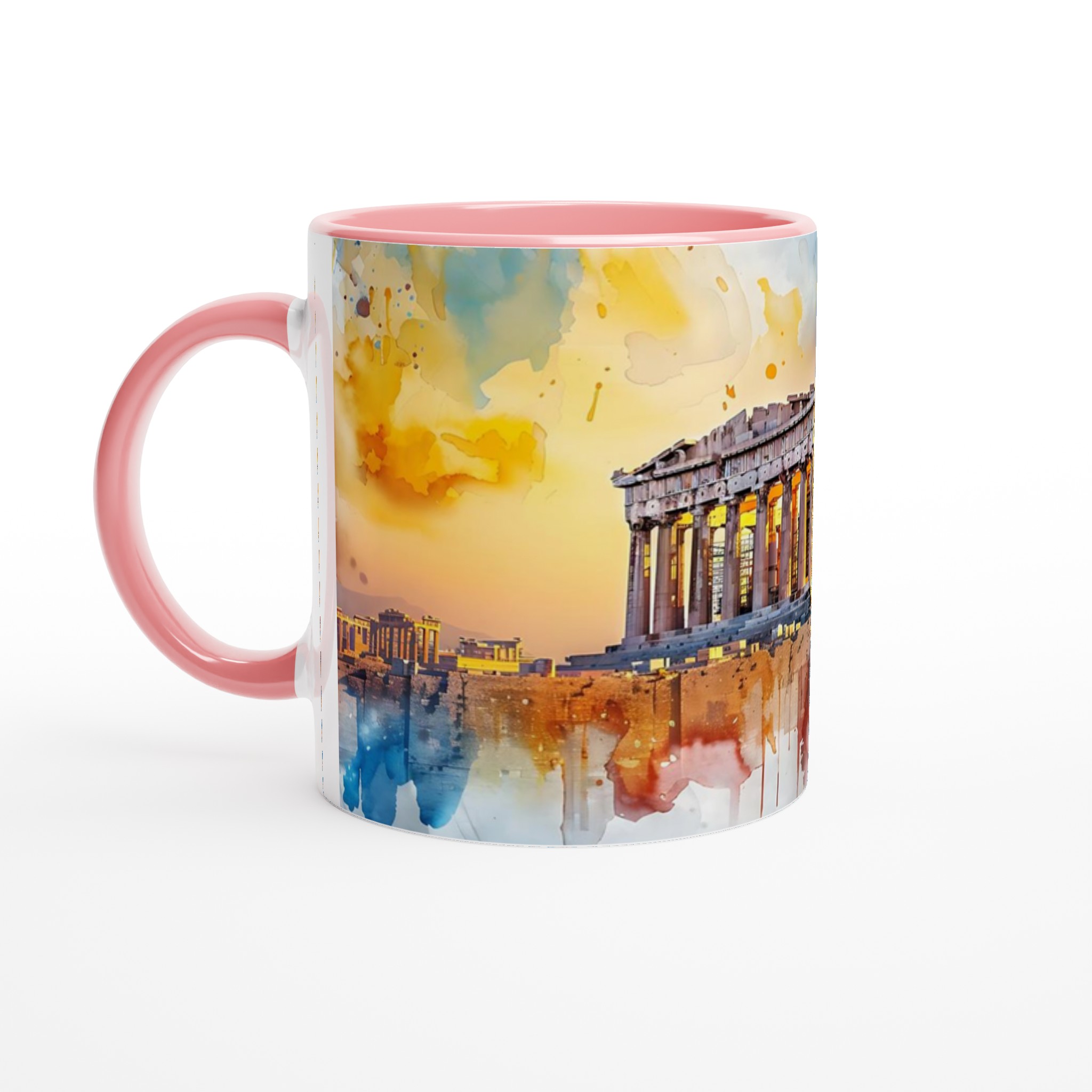 Aten Akropolis Vattenfärgsmugg – 11oz Keramikmugg i ditt val av sju livfulla färger 6 b51aa0cc-79fd-474b-9519-4398c3a68233