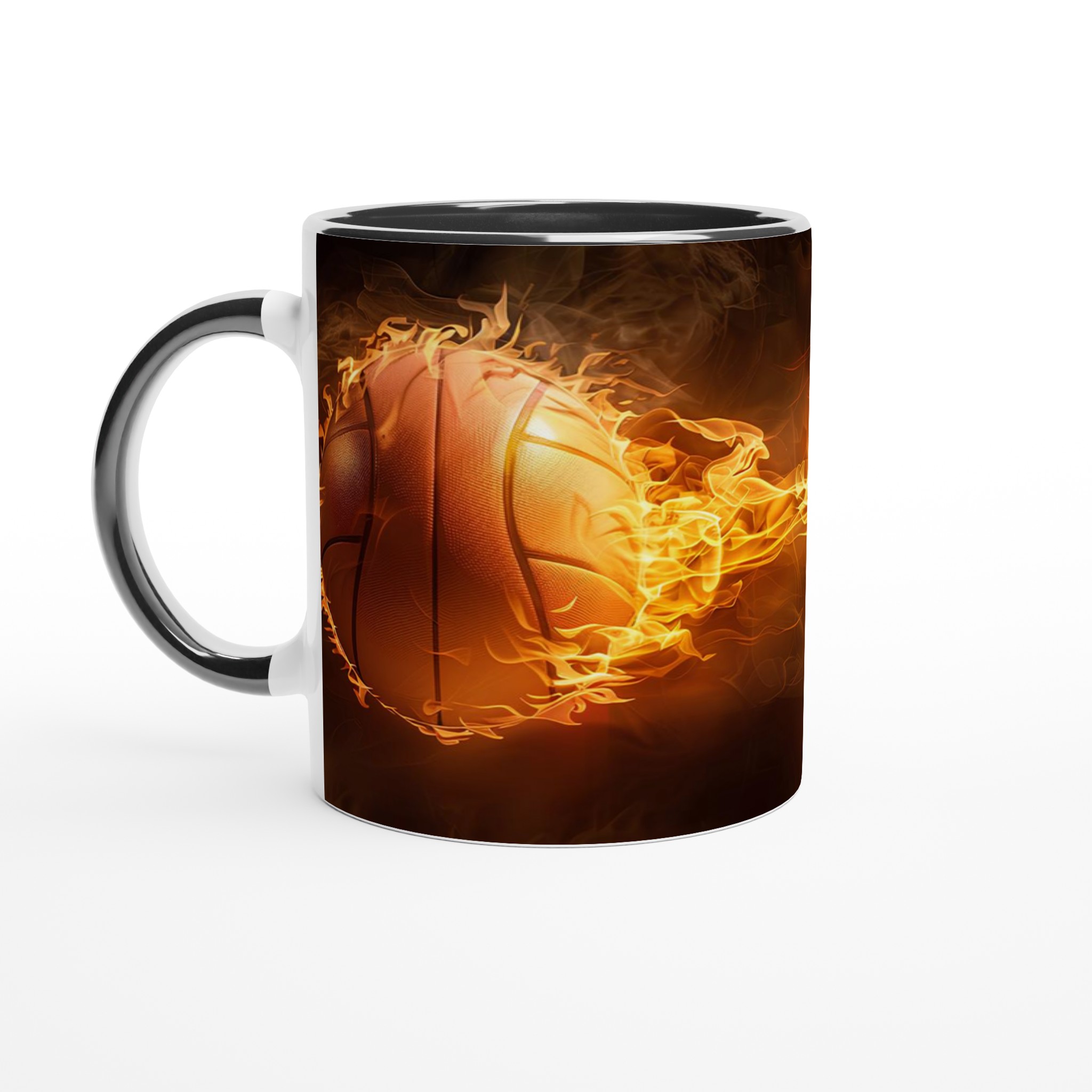 Flaming Basketboll Keramikmugg - Eldig Sportdesign i Valfri Färg, 11 oz 7 b555fd5b-164f-4c0a-b9a2-ec8f83a5d3d4