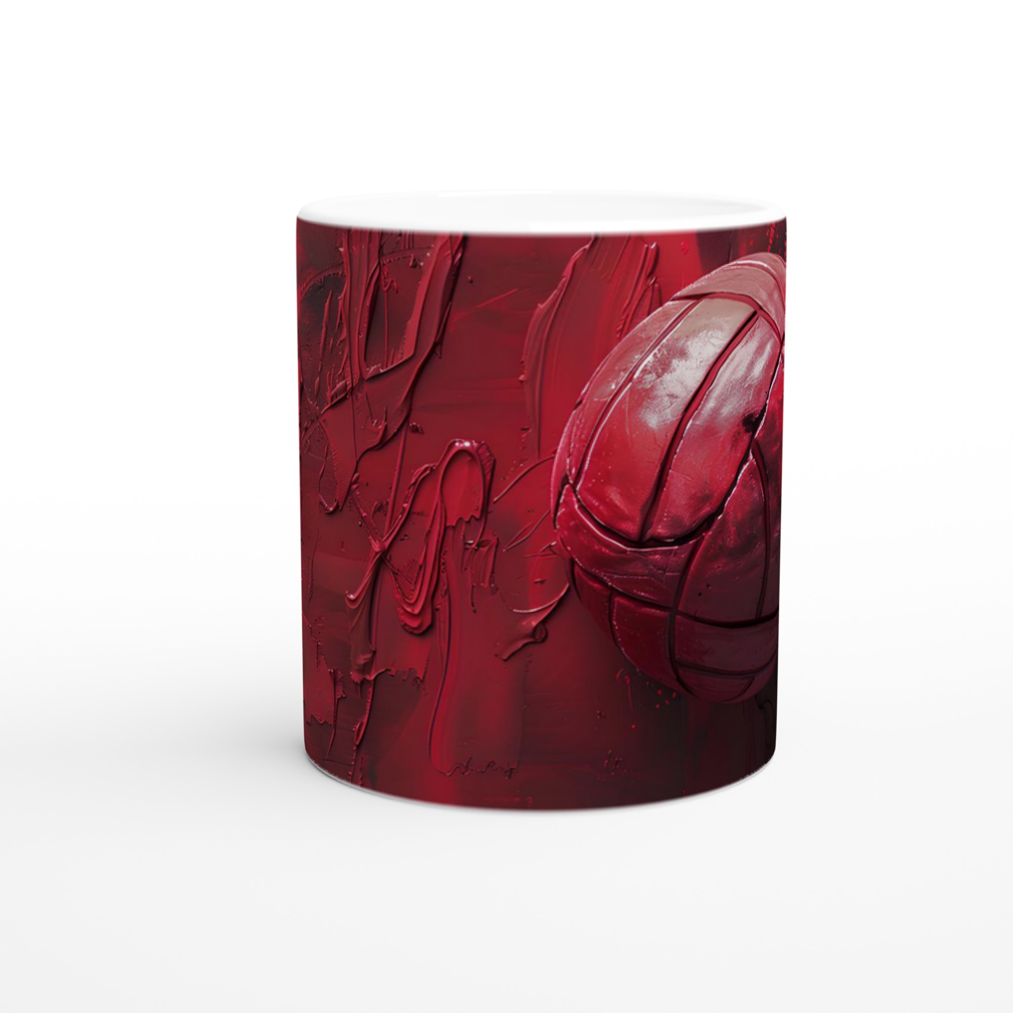 Abstrakt Passion: Röd Konst Basketboll – 11oz Keramisk Mugg i Valfri Färg 8 b5a06e98-e3c1-4395-8afd-31491de14275