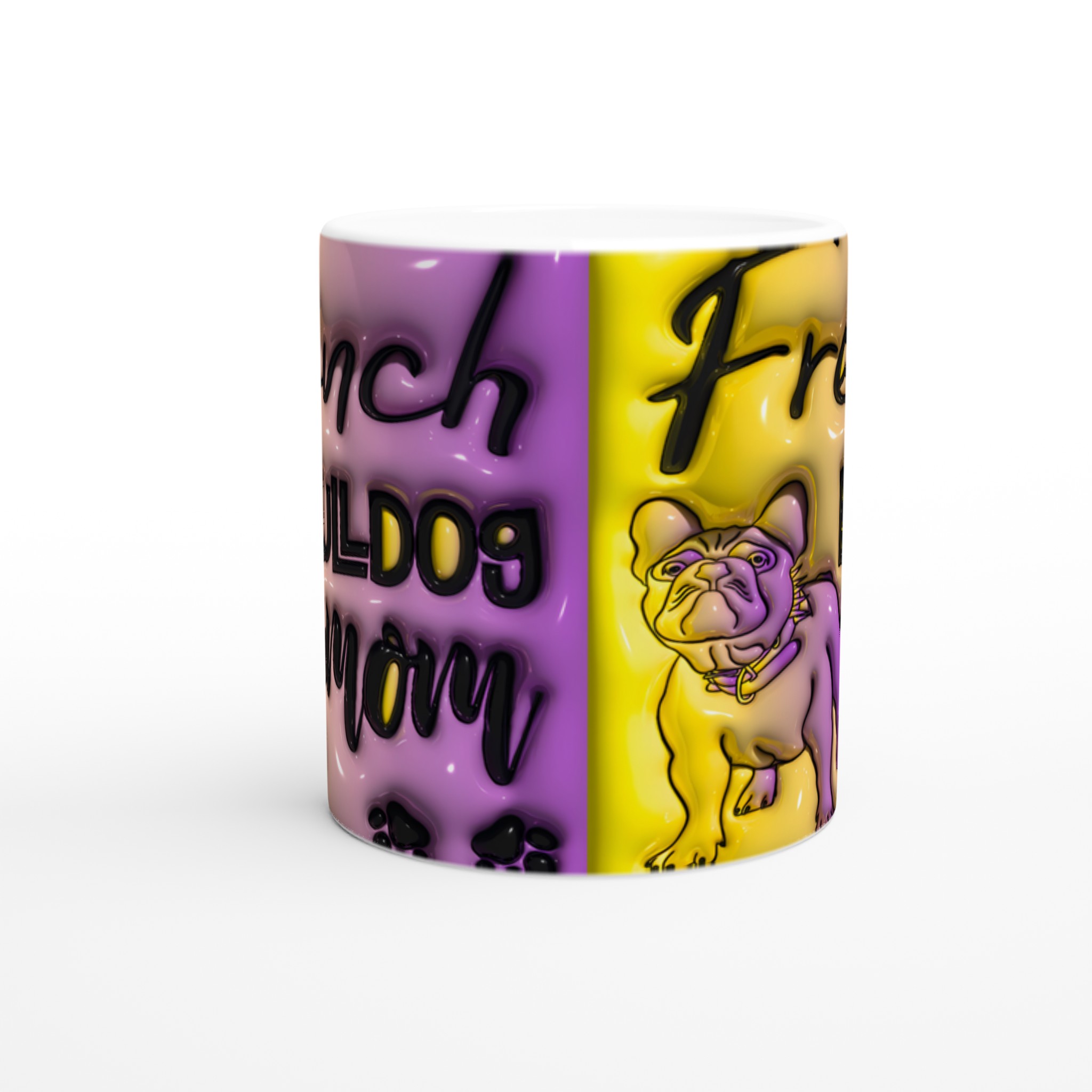 French Bulldog Mom Keramisk Mugg – Unik Design i Klara Färger för Kaffeälskare 8 b616434b-3bda-48c7-8230-f3c4abd42deb