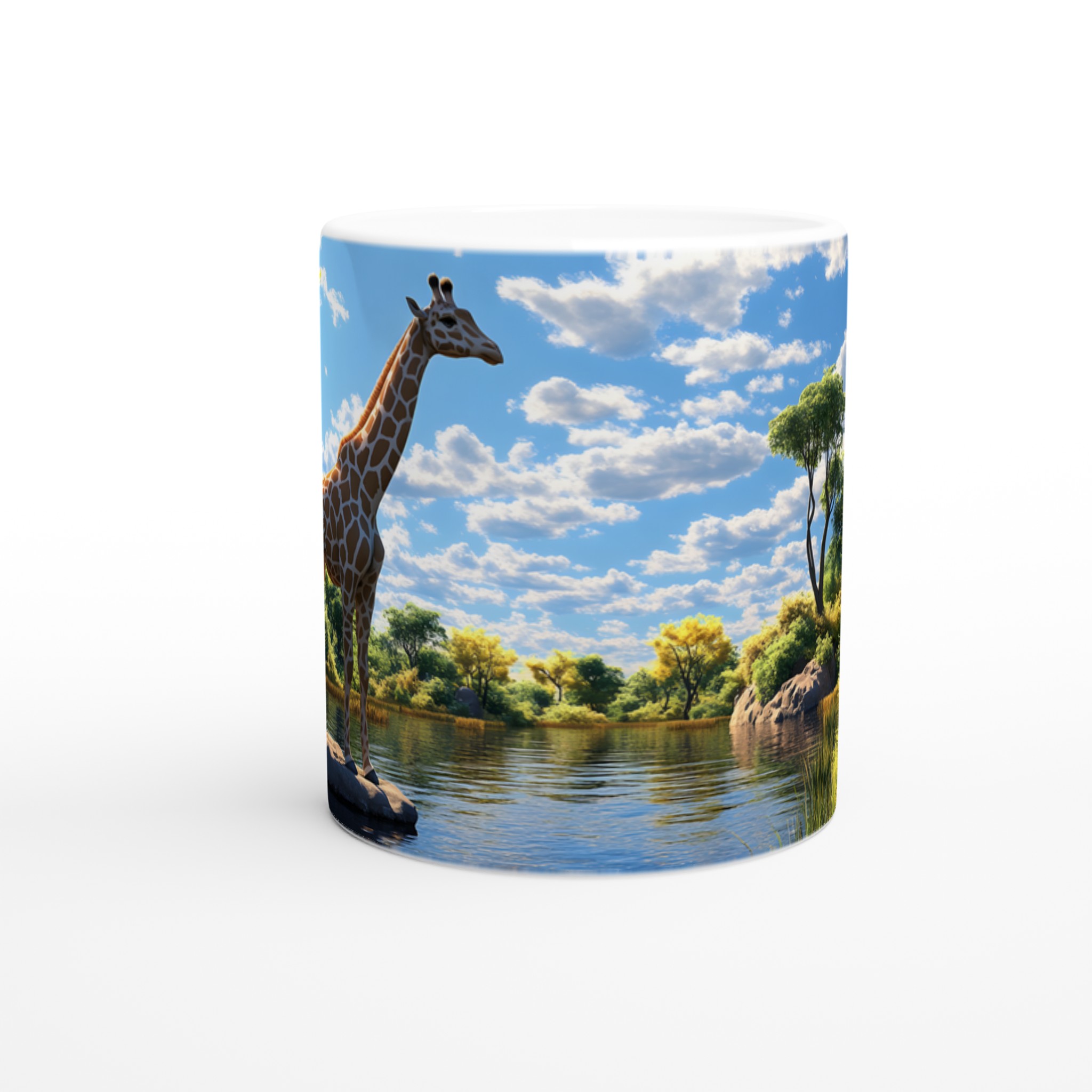 Giraffe vid Vattnet – 11oz Keramisk Mugg för Naturälskaren 8 b63c99f7-2ab3-409d-898d-473b17bca50a
