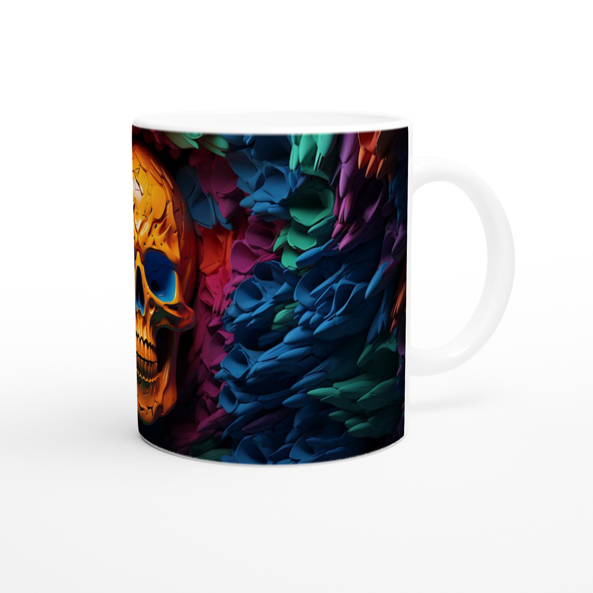 Neon Skull Design 11oz Keramisk Mugg – Välj bland 7 Livfulla Färger för Din Kaffestund 9 b6547b9d-a29f-4cdf-8f37-a0052dca5bbe