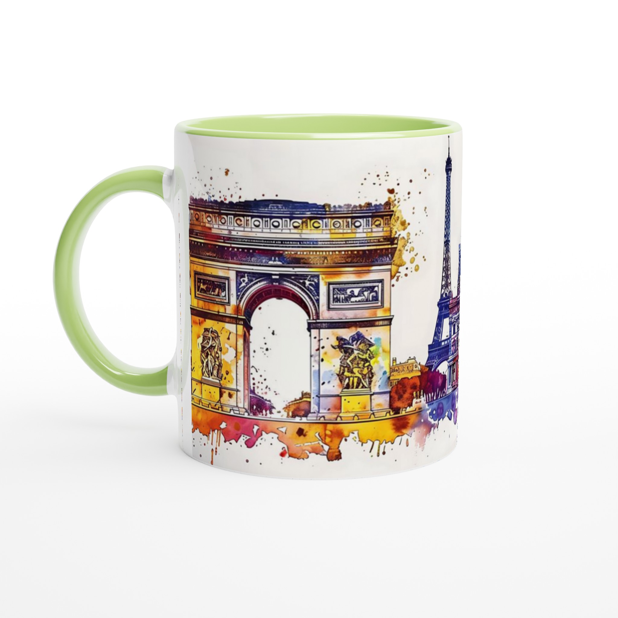 Paris Akvarell Stadssiluett Mugg - Konstnärlig Kaffekopp med Ikoniska Landmärken 3 b65e7abd-adb4-499f-b3c3-523865b9eb7b