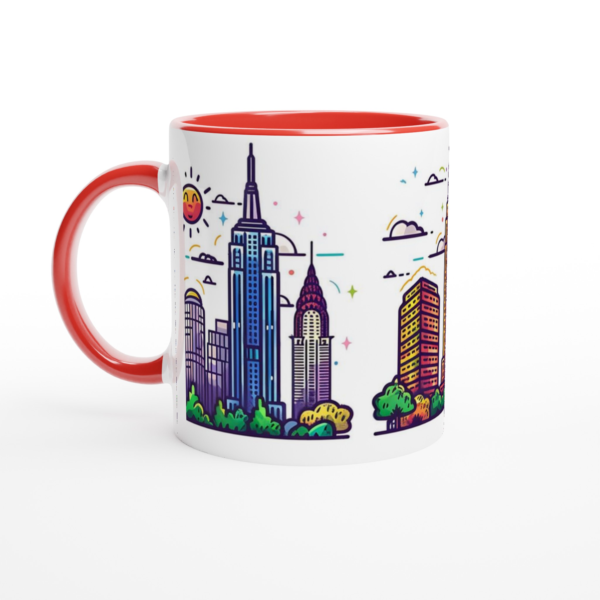 New York City Ikoner Keramikmugg – Färgglad Urban Pop Art för Kaffeälskare, Välj Din Favoritfärg! 2 b6ae5615-399b-4231-b248-12d3963a01ce
