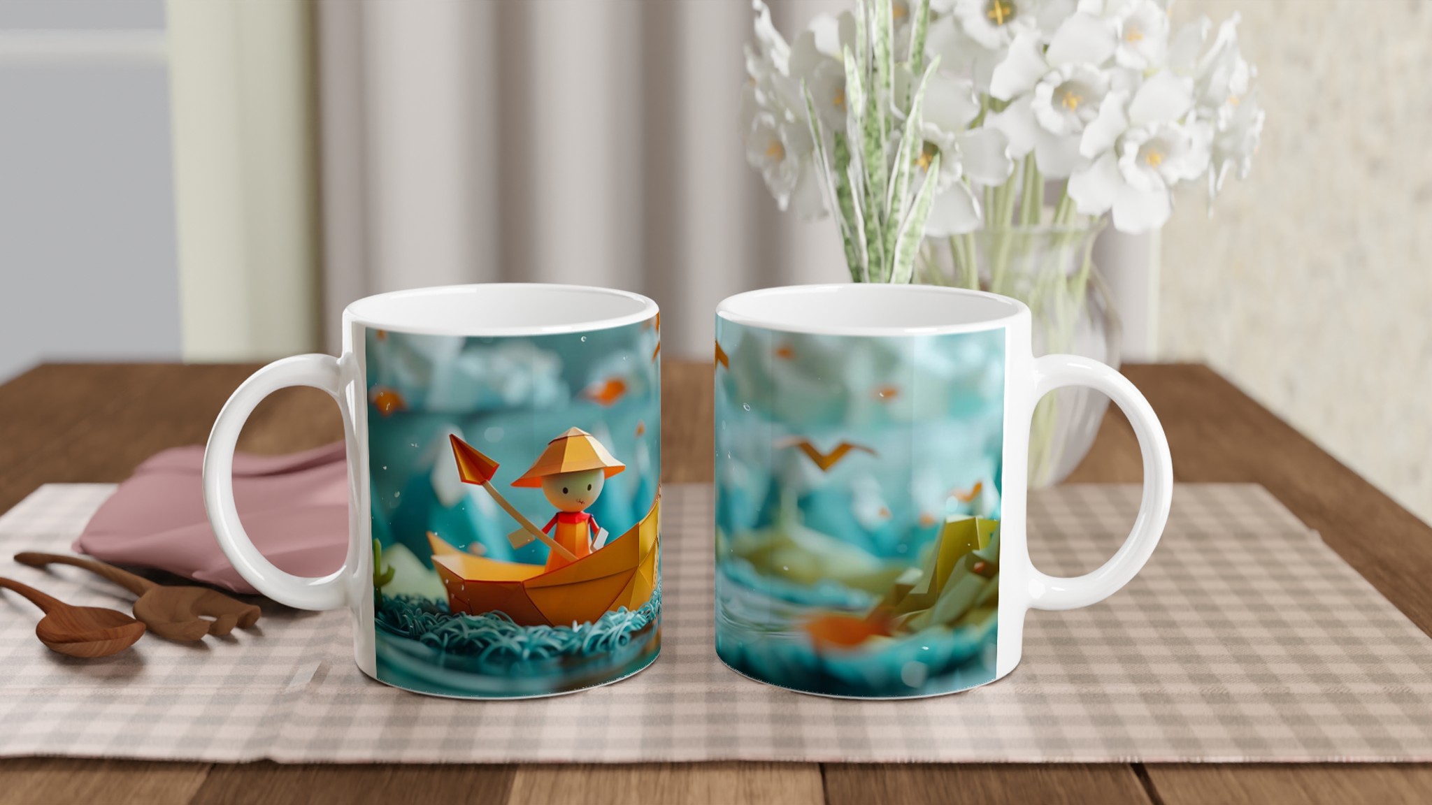 Äventyrlig Mugg: Origami-Inspirerad Design för Drömmare – Välj din Färg! 10 b6b8c0bf-d534-4e92-8999-d174efed9a34