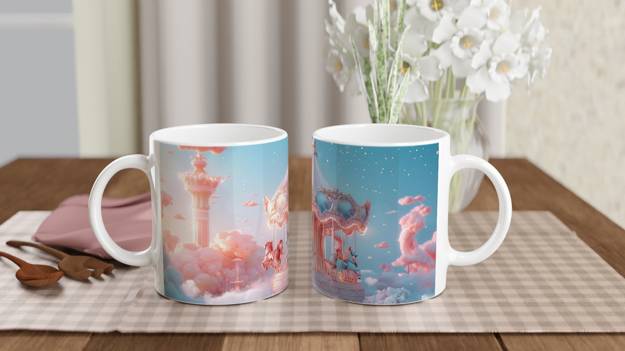 Magisk Karusellmugg – Drömsk Rosa & Blå Himmel – 11oz Premium Keramisk Mugg i Valfri Färg 10 b71a6f1f-43c2-482b-90ff-b04e89f8a033