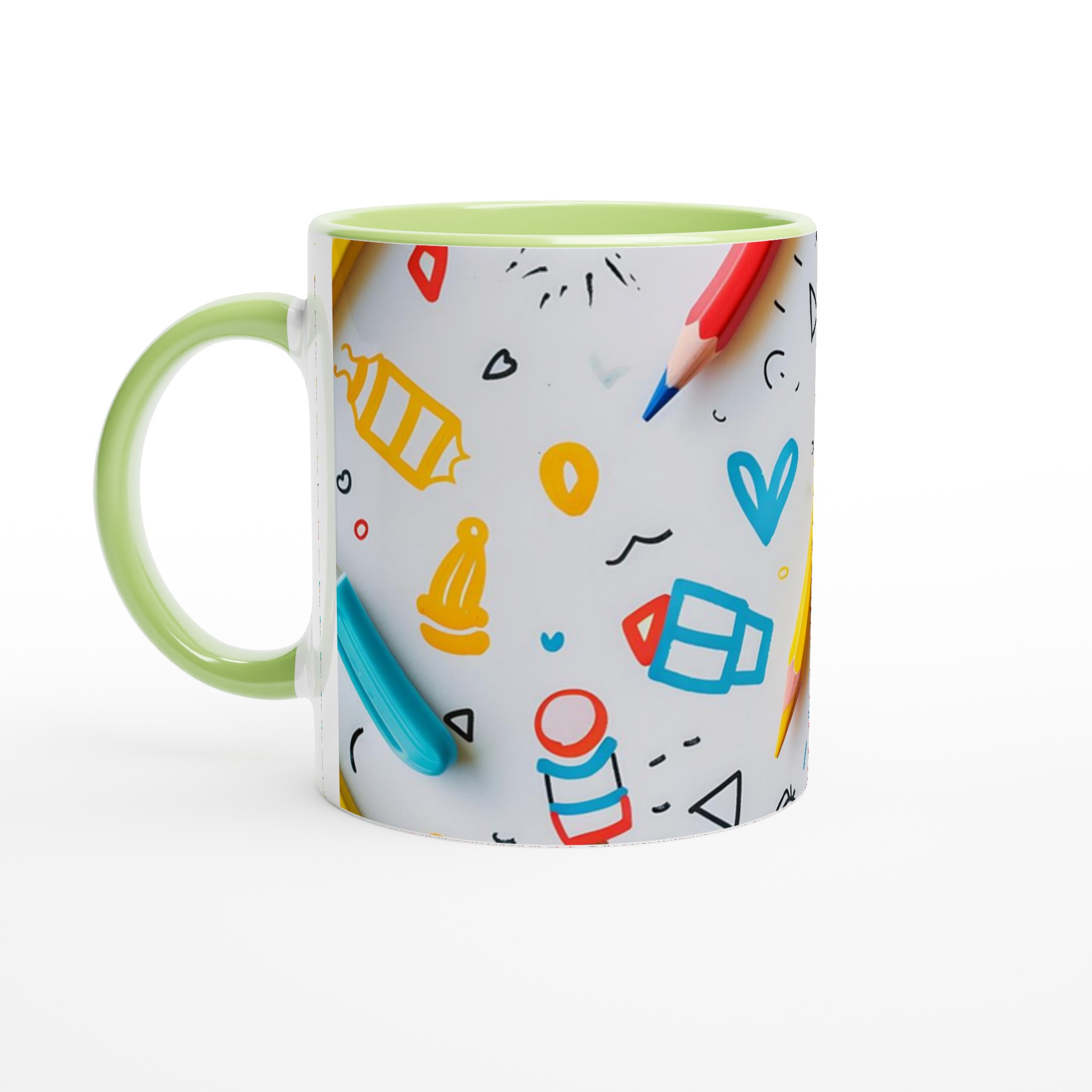 Kreativ Mugg med Tecknade Mönster – 11oz Keramikmugg för Vardagsglädje i Din Favoritfärg! 3 b7281bac-7518-438d-898d-18d39af7607f