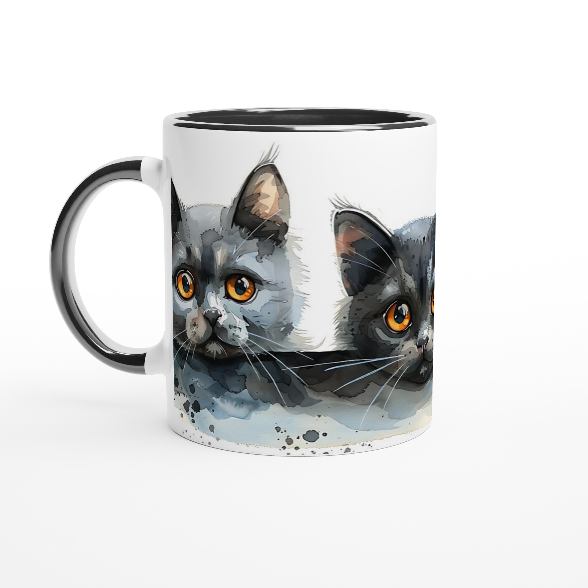Nyfikna Kattungar Akvarellmugg – 11oz Keramisk Kaffemugg i Valfri Färg, Perfekt Present till Kattälskare 7 b73a368e-3175-485d-82a9-9a455c6cd56f