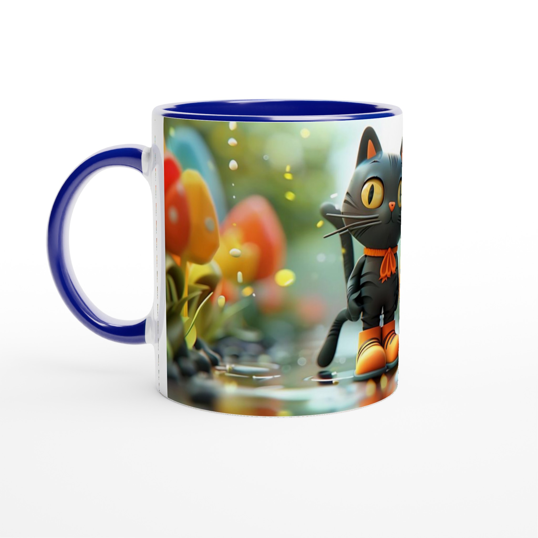 Magisk Katt i Svampskog - 11 oz Premium Keramikmugg i ditt färgval 4 b78ba9ba-b357-4cbc-92f1-007115fb709c