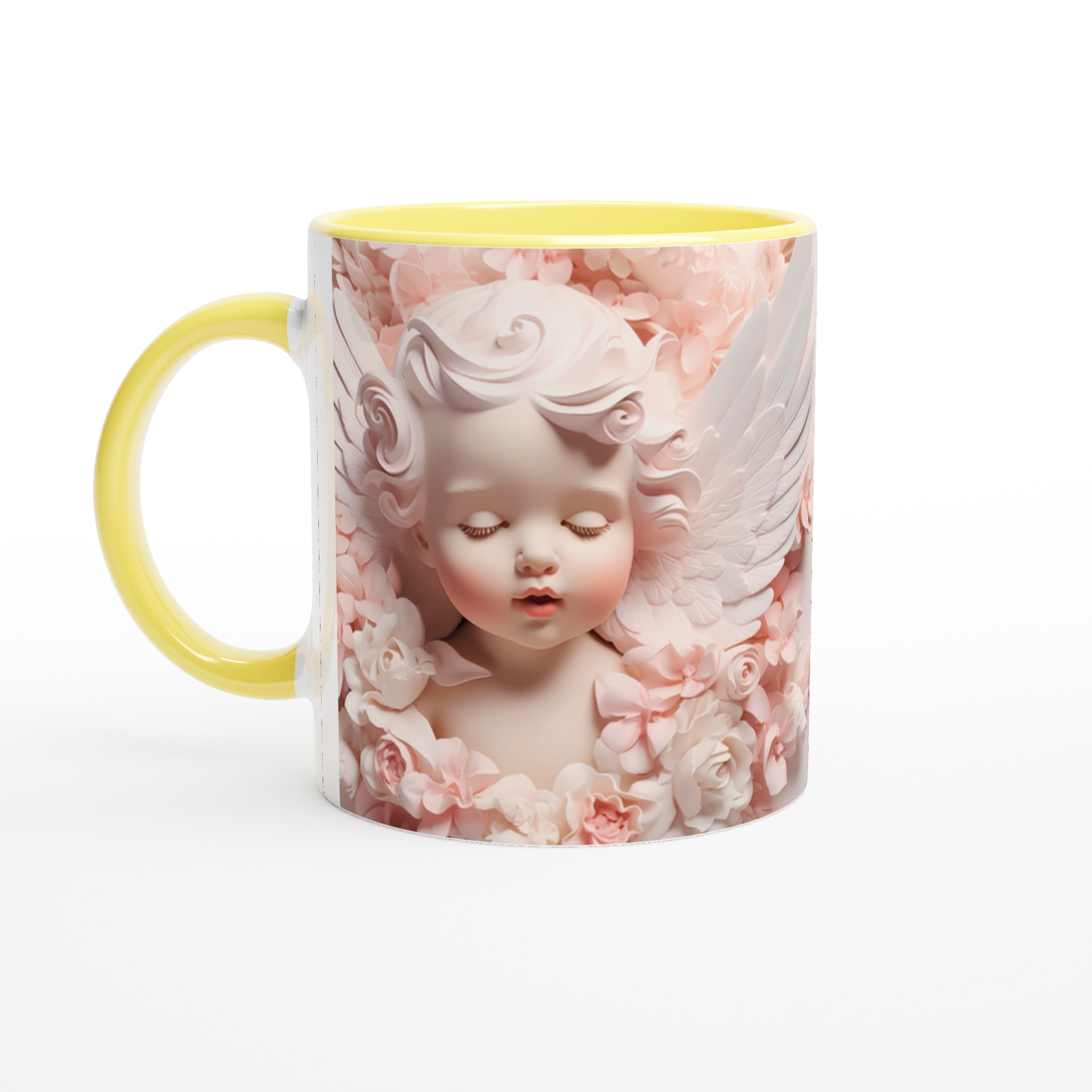 Änglalik Keramisk Mugg – Drömska Pasteller & Vingprydda Motiv | 11 oz Kaffemugg i Din Valfria Färg 5 b80c93ca-ce5a-48c5-8a59-3911bf6d2f2b