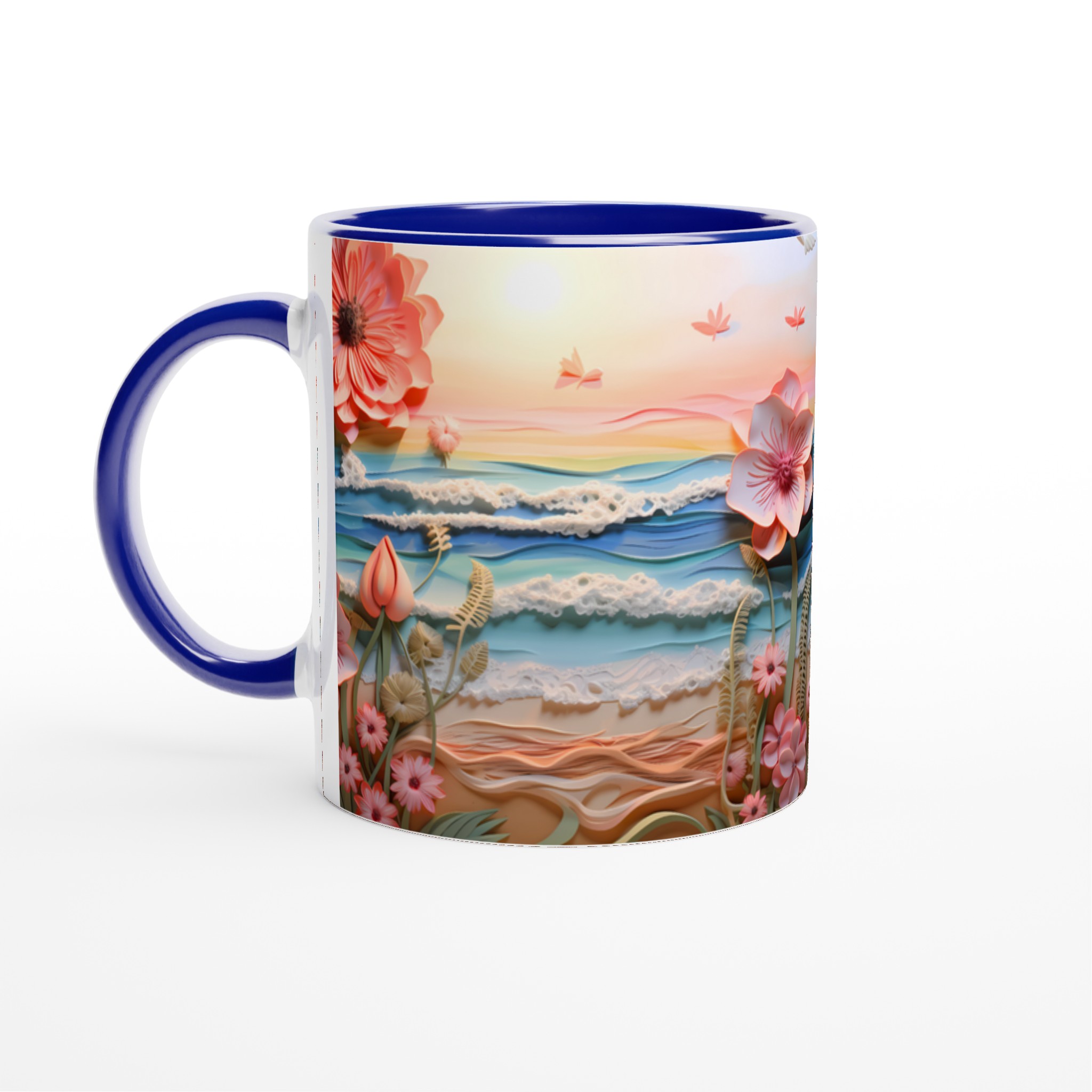 Pastellblomsterstrand 11oz Keramisk Mugg – Drömmig Havsvy i Valfri Färg 4 b935d088-4d52-4af0-a978-c6091f60567a