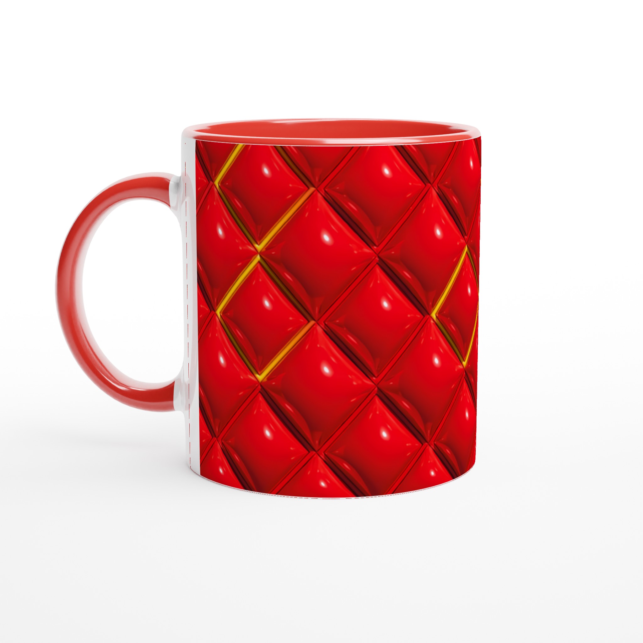 Lyxig Quilted Red & Guld 11oz Keramisk Mugg – Välj din Färg för en Statement-look! 2 b95a01bf-95d1-4269-8f4d-24f5075ffb23