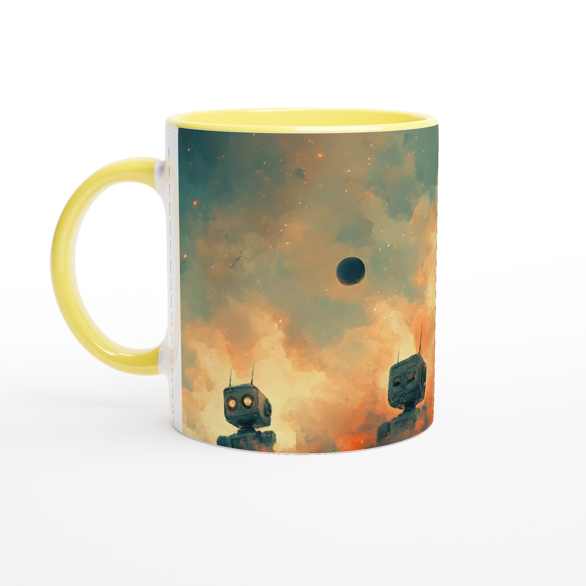 Retro Sci-Fi Robot Mugg - Vintage Inspirerad Keramikmugg i 7 Färger 3 b96eb808-b5d7-493f-9123-e9e2ed65b7a8