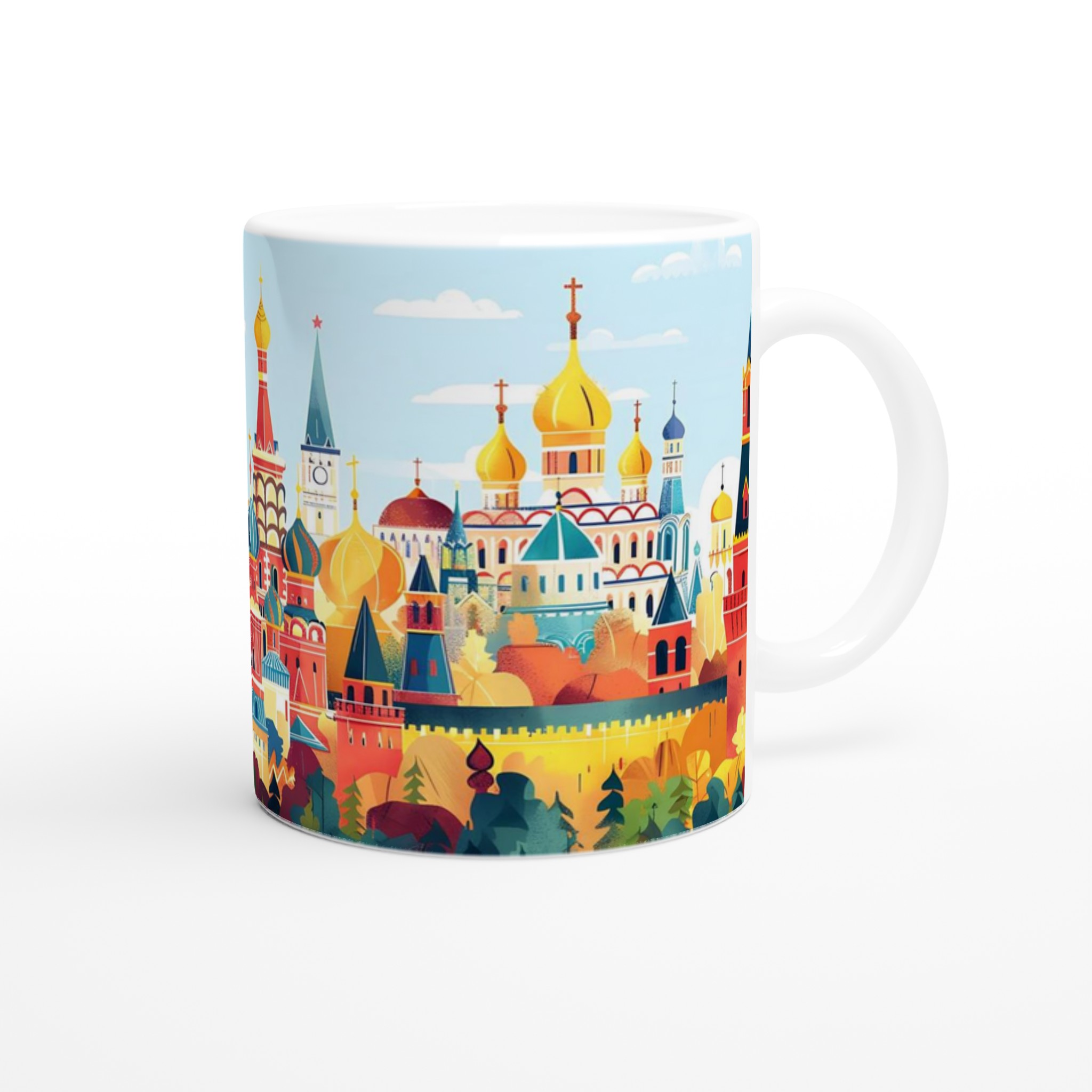 Mångfärgad Moskva Skyline Mugg – 11oz Keramik för Kaffe & Te i Flera Färger 9 b9add269-6455-4454-b264-c5cff7a4c36f