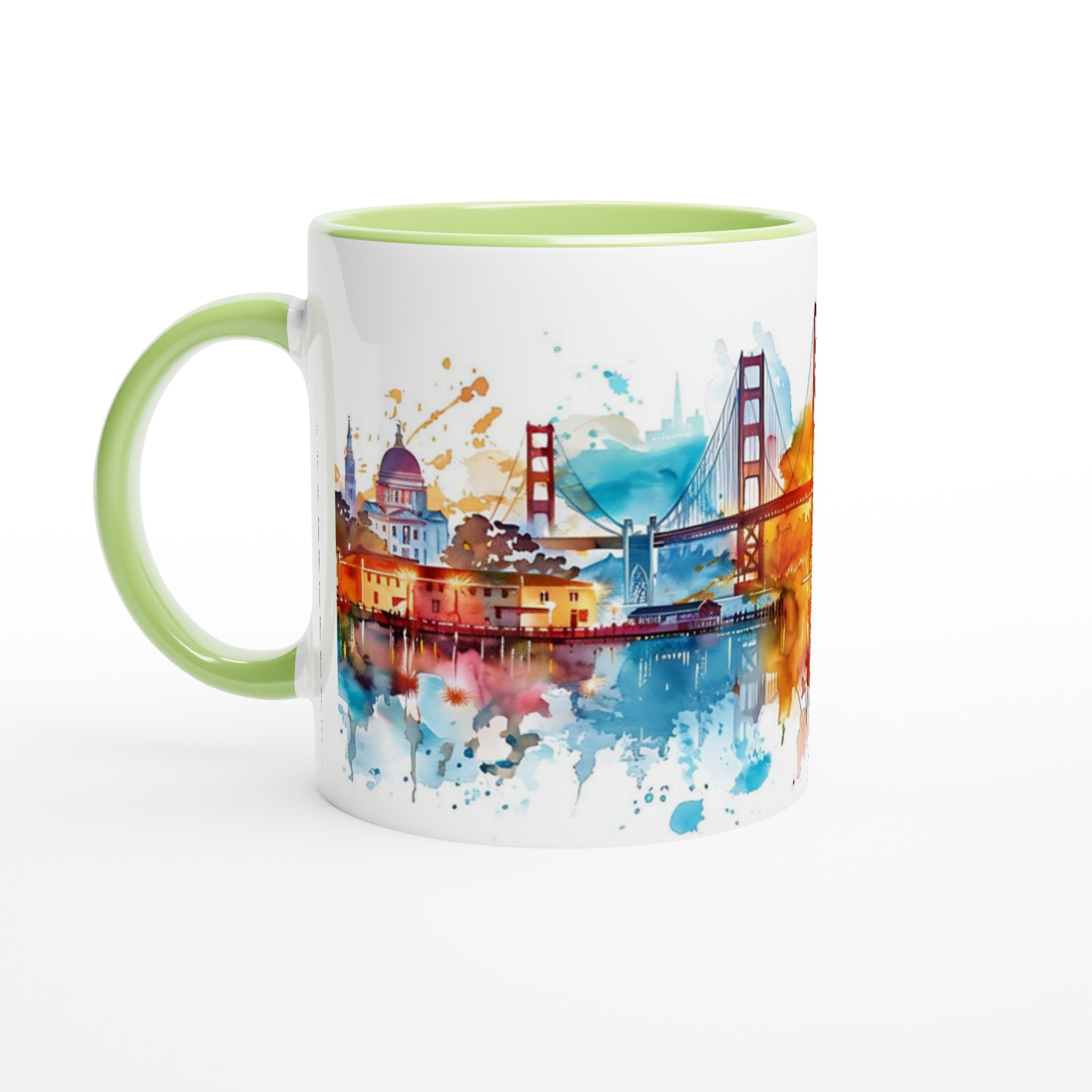 San Francisco Akvarell Kaffemugg – Färgstark Stadsbild, 11 oz Keramikmugg 3 ba1ce9fc-299b-4265-9170-35c713b8e869