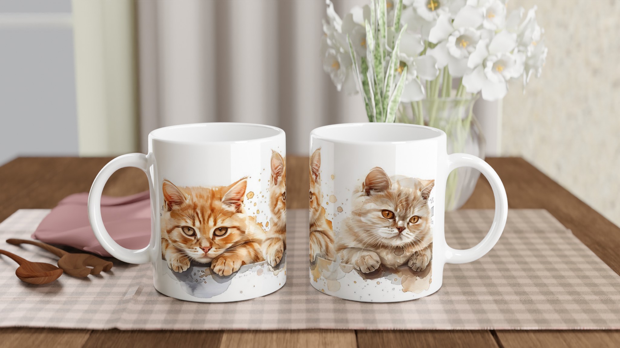 Söta Kattungar Akvarell Mugg – Personlig Kaffeupplevelse i Valfri Färg! 10 ba1f35aa-aeac-4633-a382-f8a565f5e4df