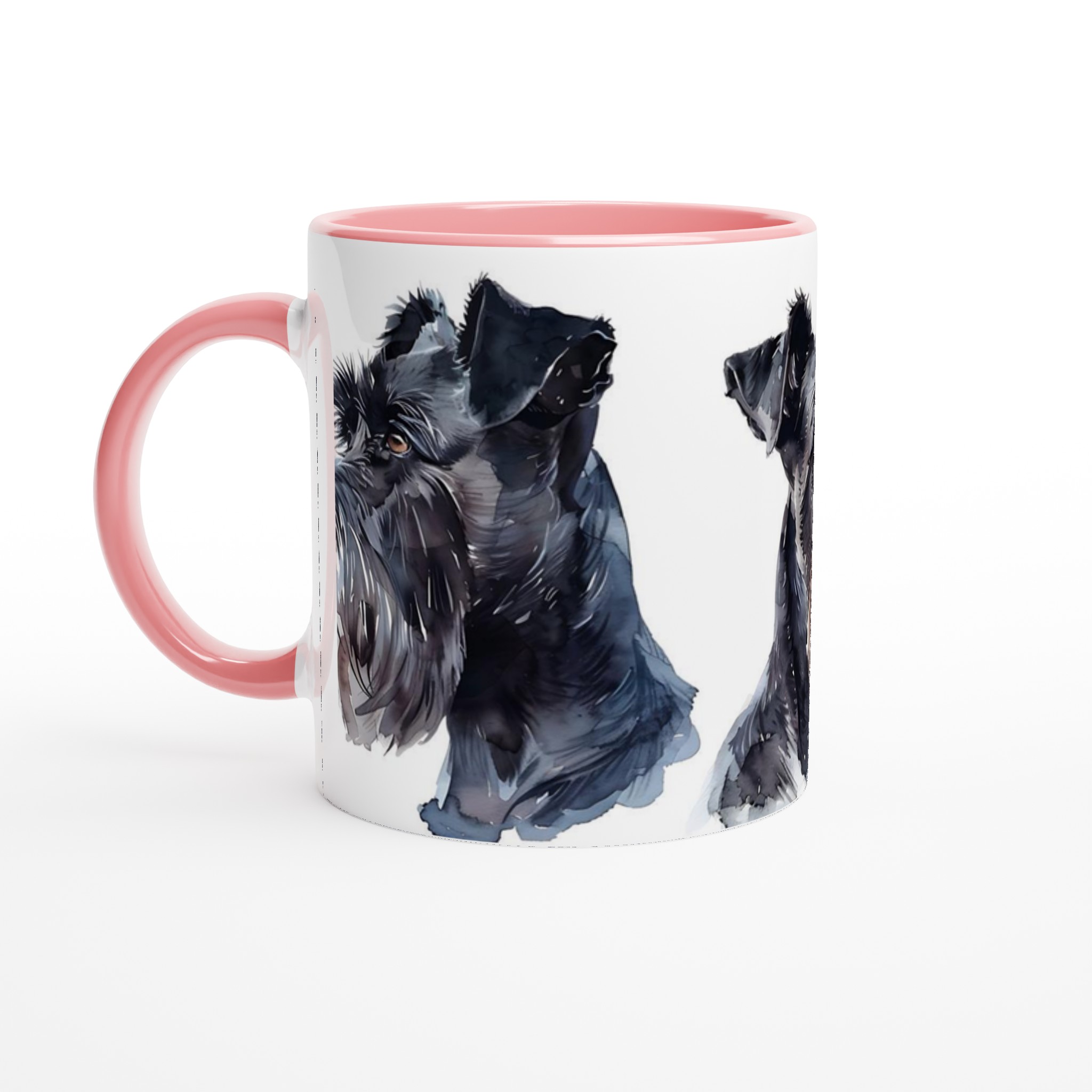 Svart Schnauzer Akvarell Mugg - Personlig 11oz Keramikmugg i Valfri Färg 4 ba294213-f838-451a-abe0-151901276b3f
