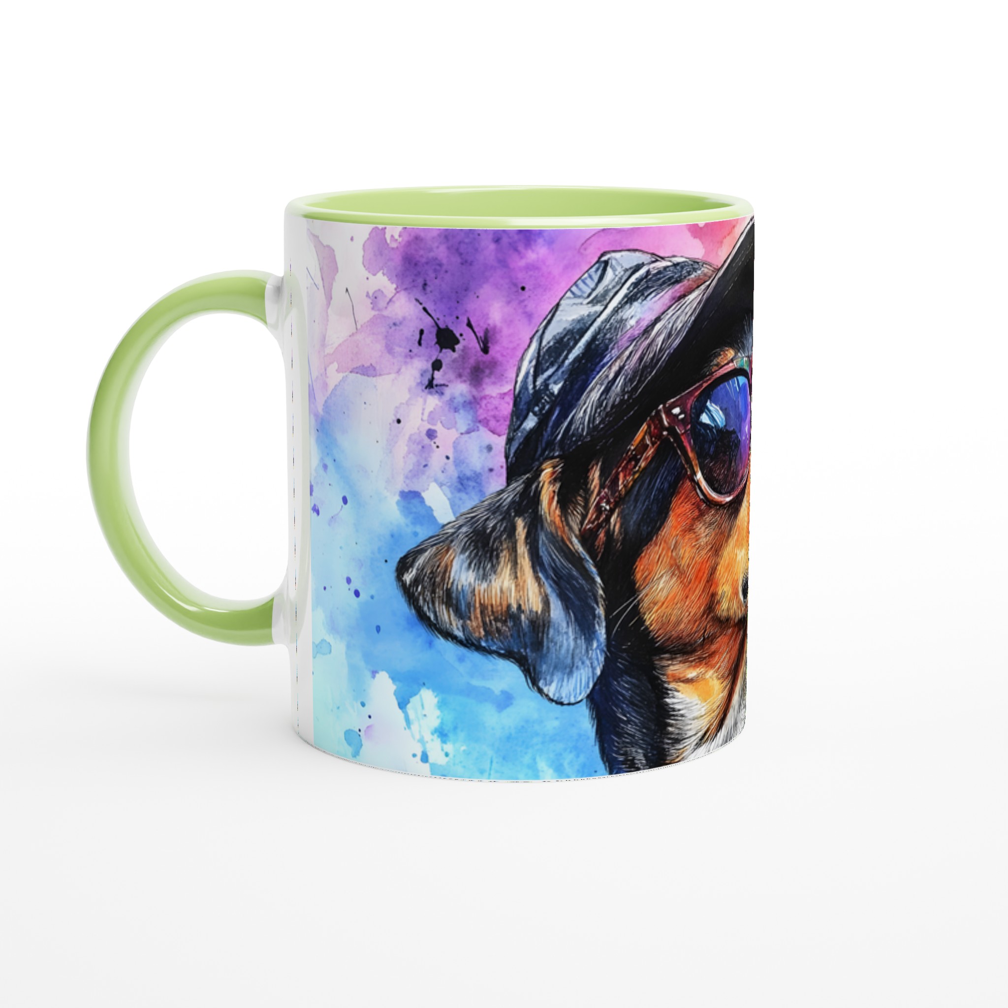 Cool Dog Watercolor Art Mugg – Färgstark 11oz Keramikmugg i ditt val av 7 nyanser 7 ba56faa9-7435-4ae5-9054-10d596a9b26e