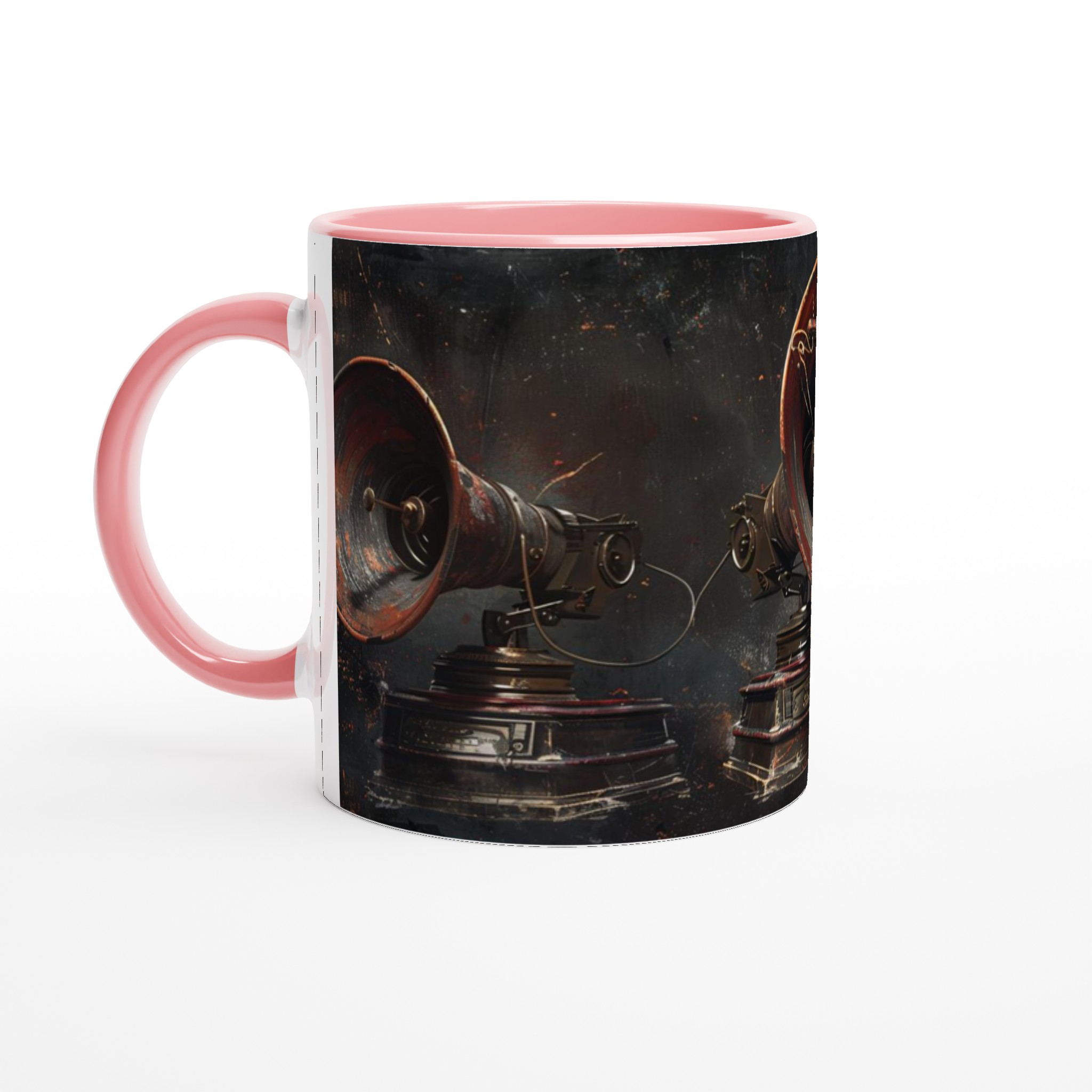 Retro Röst: Steampunk Grammofon Mugg – 11oz Keramikmugg i Sju Färger 6 ba800614-d6ac-4a58-bc01-d92dffe6b1b8