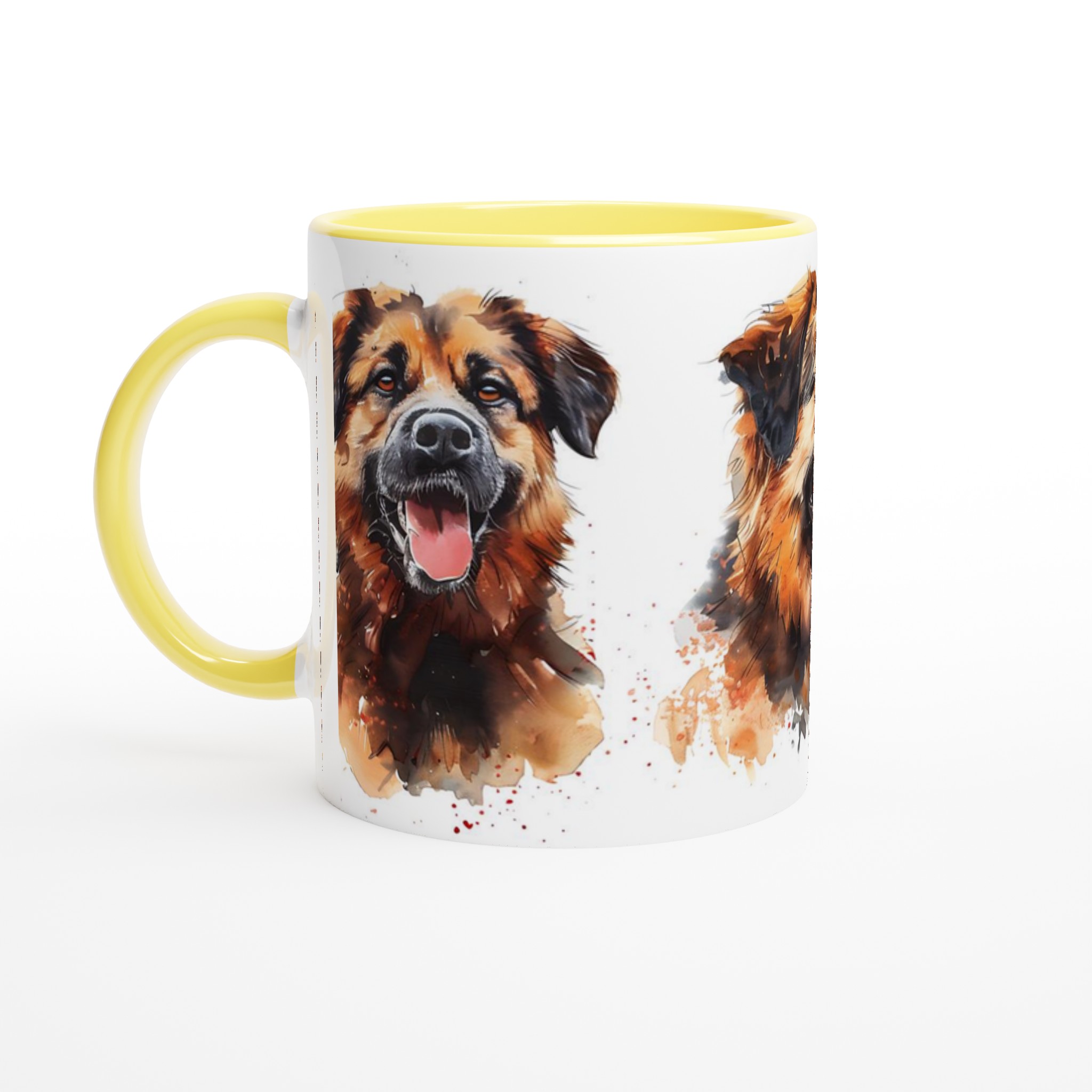 Vår Vattenskyddade Keramikmugg - Med Tre Målningar av en Glad Hund, Perfekt för Hundälskare, Välj Din Favoritfärg! 3 bace5463-34e9-4d3f-9afe-bdd48dd47fd7