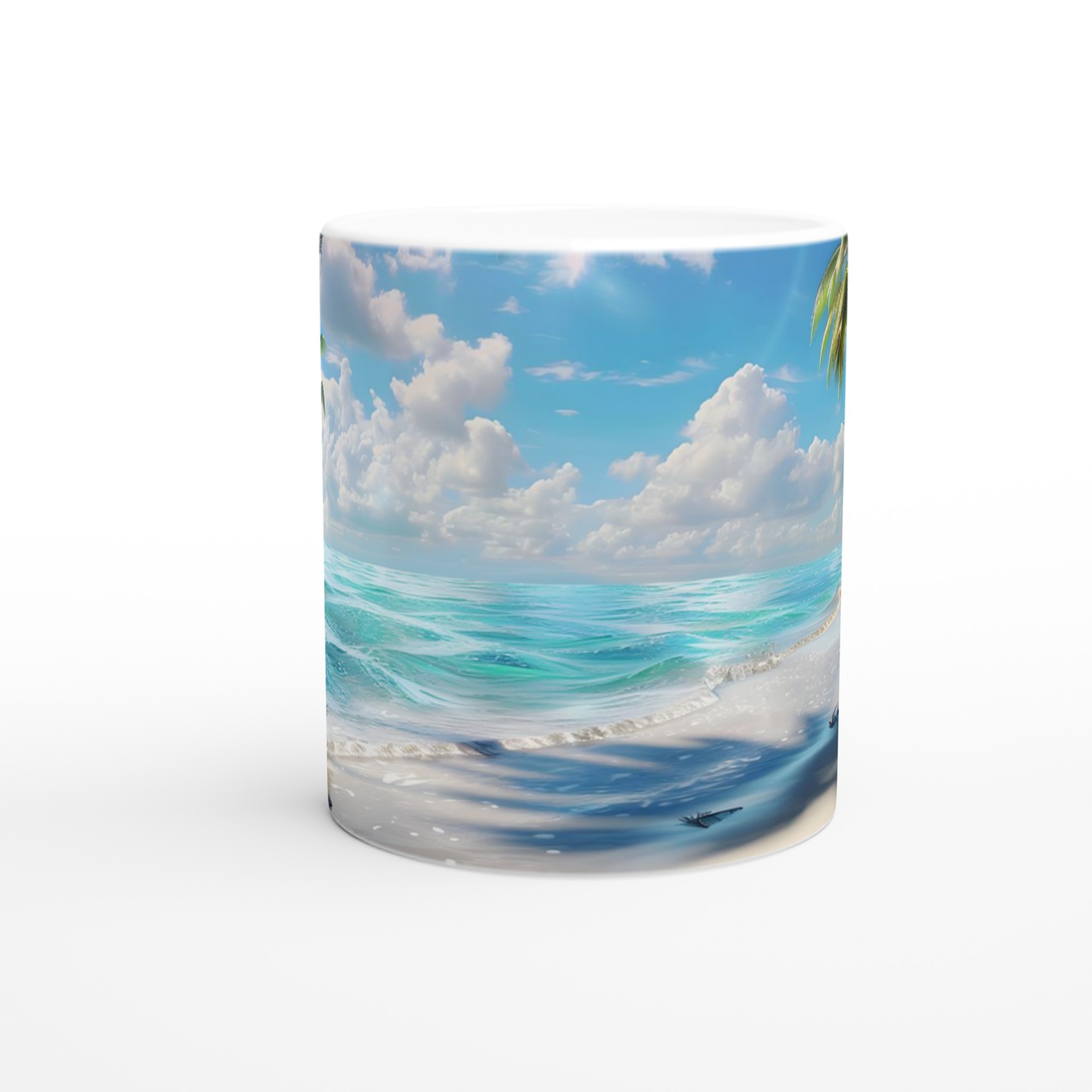 Tropisk Strand Mugg - 11oz Keramisk Mugg med Palmträd och Blått Hav 8 bad4de67-7ff4-46bf-867b-6519354c0a49
