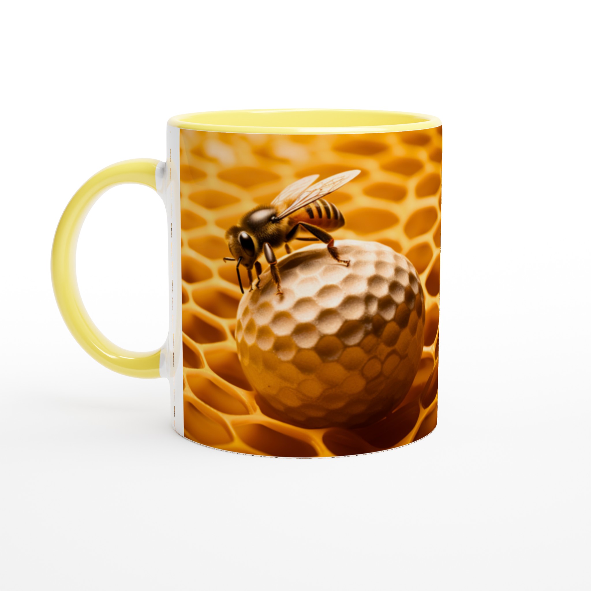 Honungsdröm 11oz Keramikmugg – Guldfärgad Bi-design för naturälskaren, välj bland 7 livfulla färger! 5 baf6c36c-ef43-4b16-a6af-82f84abcf1fc