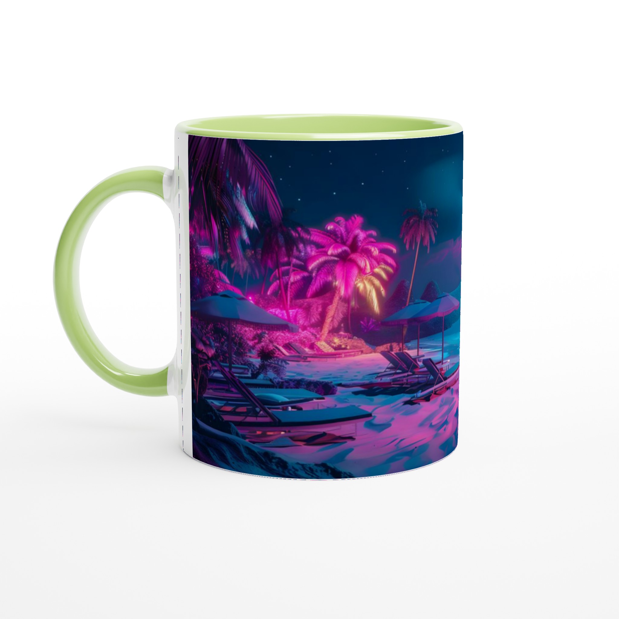 Neon Sunset Beach Keramikmugg – Vibrerande Retro-Vibbar för Din Favoritdryck, Välj Din Färg! 7 bbdab4ad-7398-48dd-9a4f-f668482cd44a