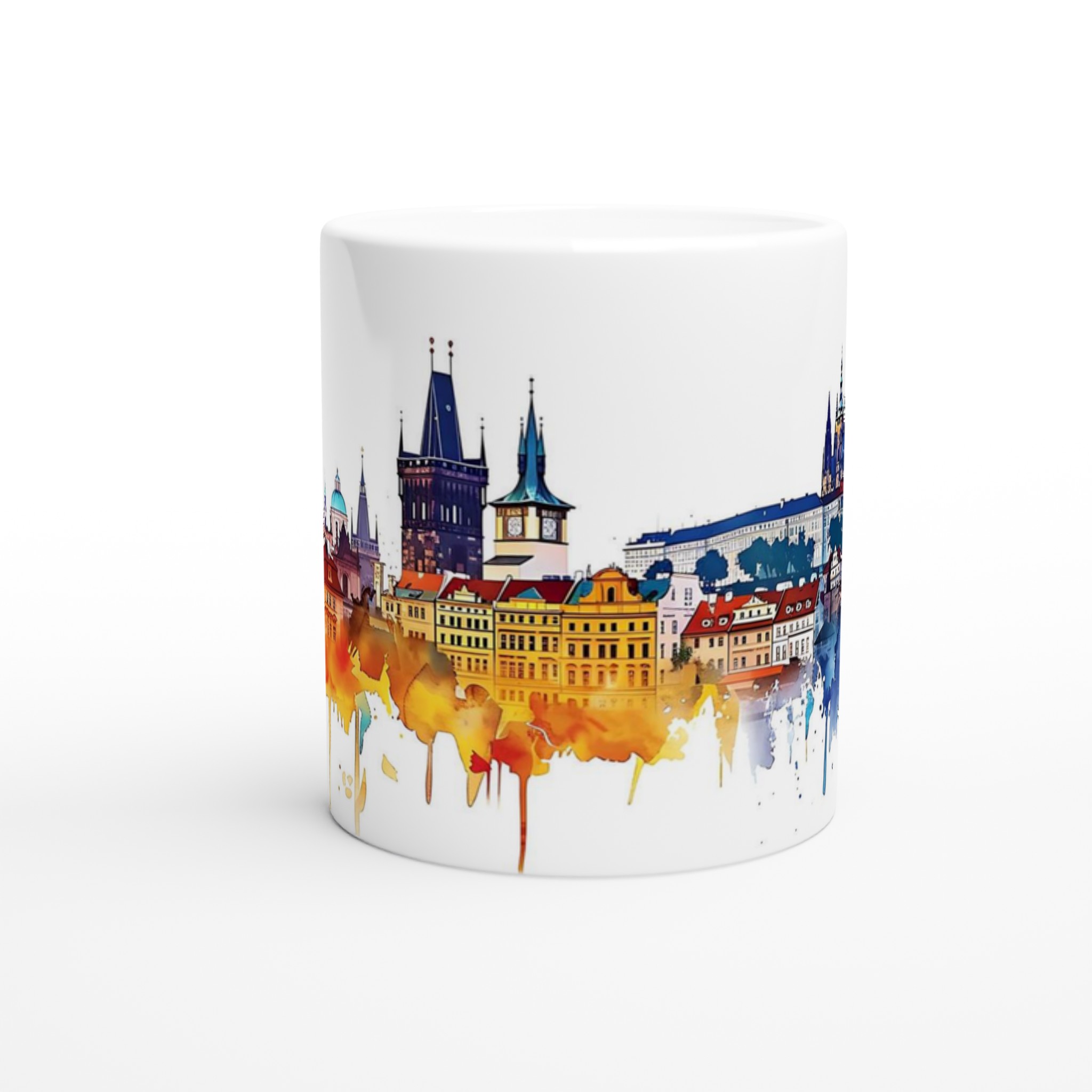 Mugg "Prag Akvarell" – Livfull Stadssiluett för Kaffeälskare, i Valfri Färg! 8 bca0d63e-ae0f-4be0-8f63-7663570dd829