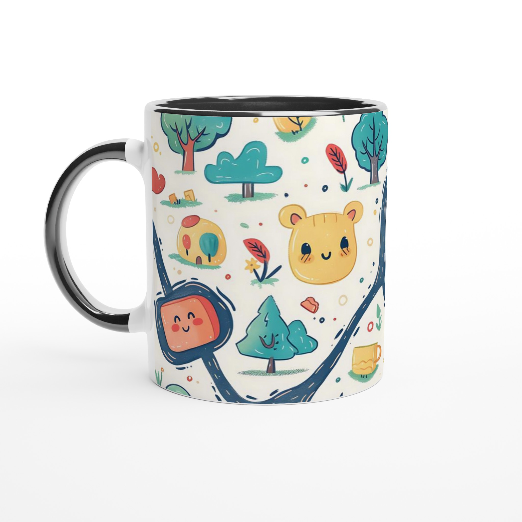 Äventyrlig Mugg med Söta Djur & Natur Motiv – 11 oz Keramisk Kaffe- och Temugg i 7 Färger 7 bcdc33e4-729a-4f17-9452-3c25148b419a