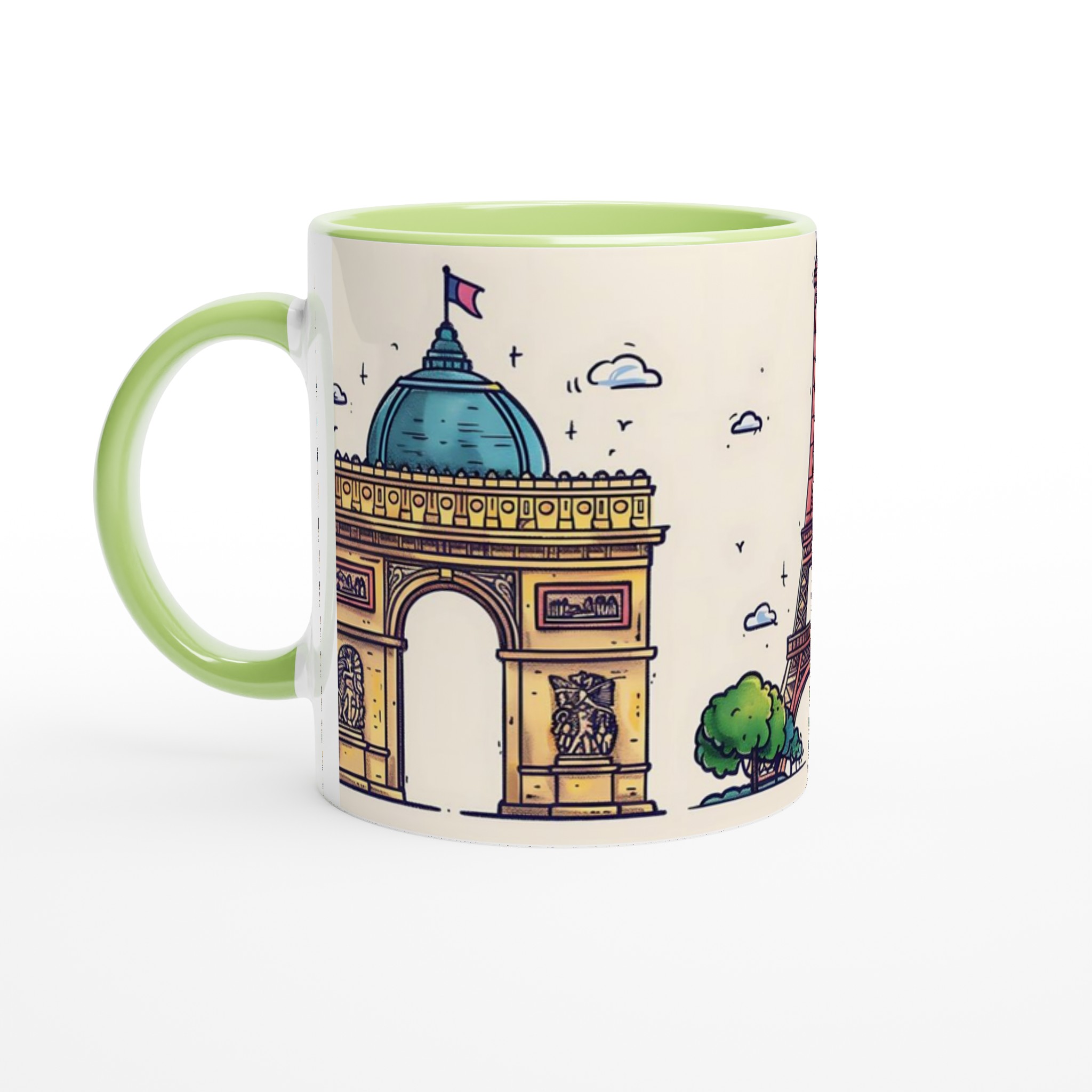 Paris Landmarks Keramikmugg - Eiffeltornet, Triumfbågen & Invaliddomen - Välj din färg! 3 bd22d68b-e348-4bc7-8739-3f20796a4b1d