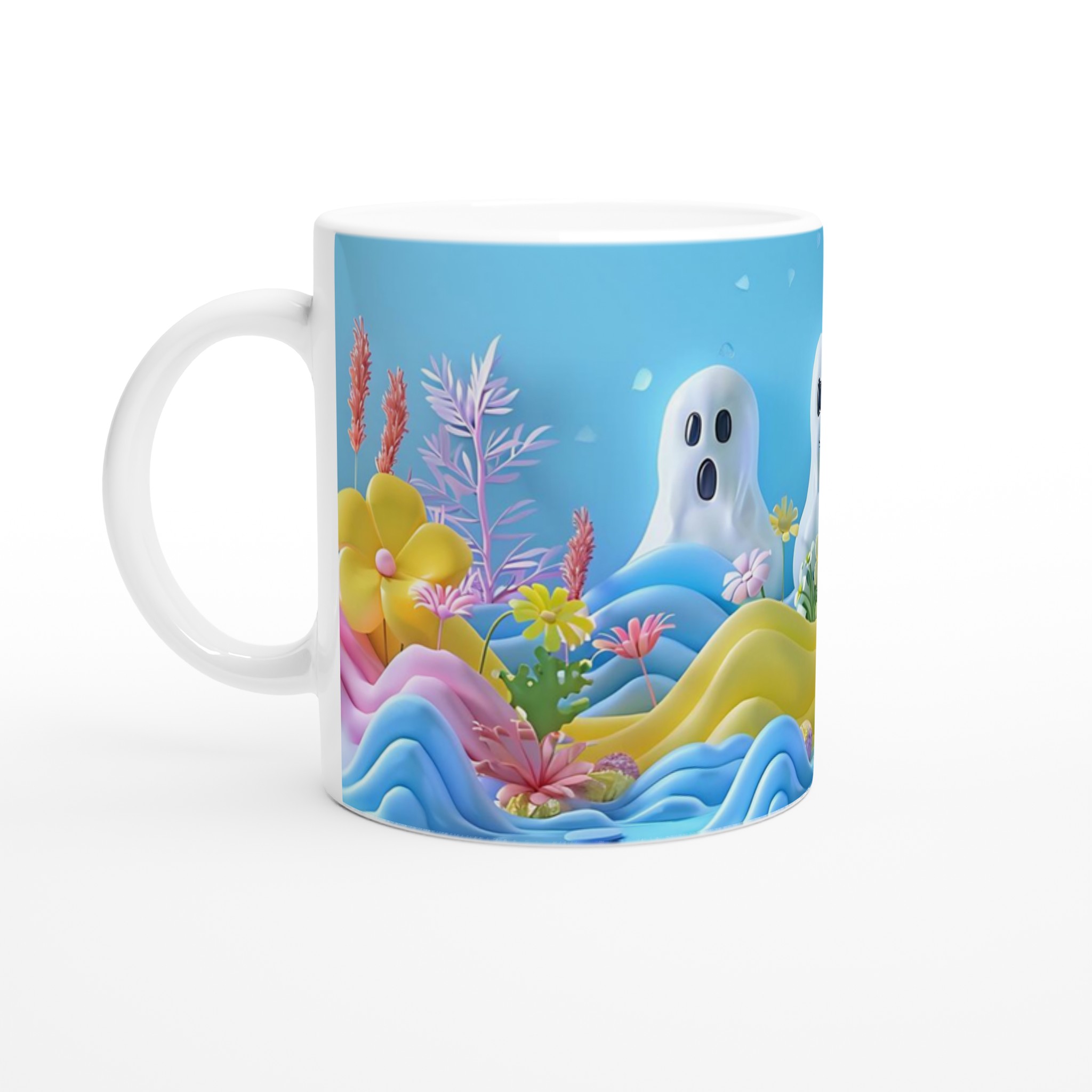 Pastel Ghost Garden 11oz Keramikmugg – Spöklikt Söt Design i Glada Färger 1 bd82a9a3-fbe0-4165-abb9-bc797bfa0793