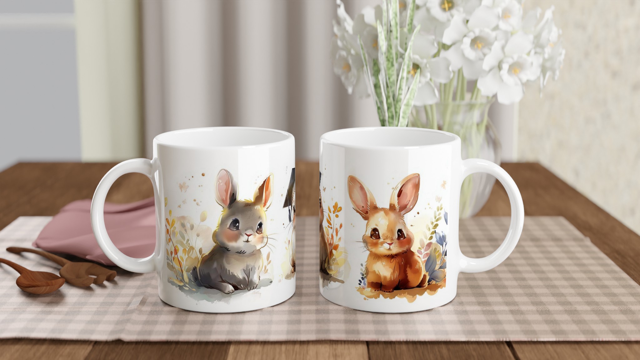 Söta Akvarellkaniner Mugg – Charmig 11oz Keramikmugg i Valfri Färg 10 bd8a16dd-58b0-4ae5-85f6-b04032f94f6f