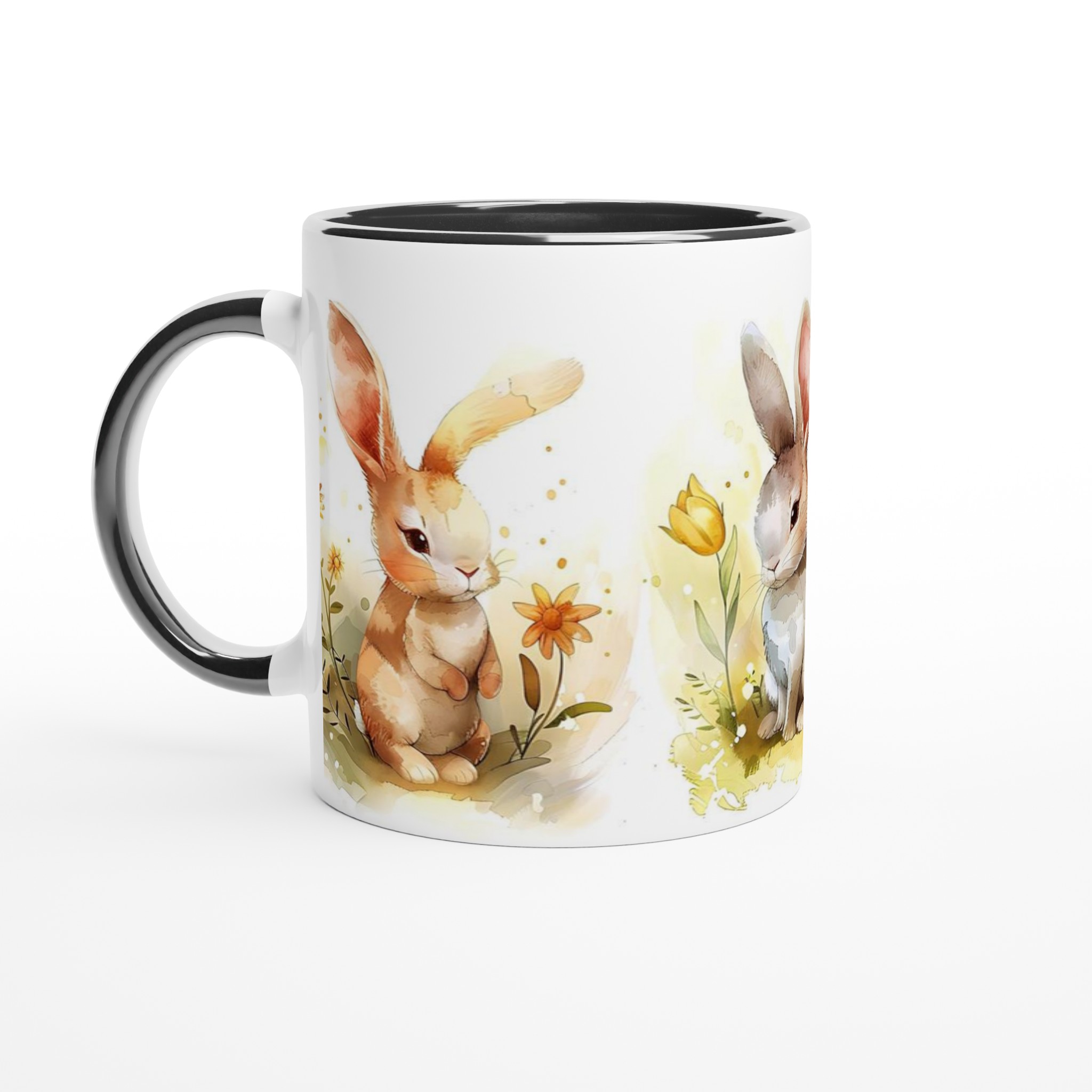Söta Vattenfärgskaniner Mugg – Charmig & Hållbar 11oz Keramikmugg i Valfri Färg 7 bd932a5b-23e0-4a5f-b2f9-edf2177a97bb