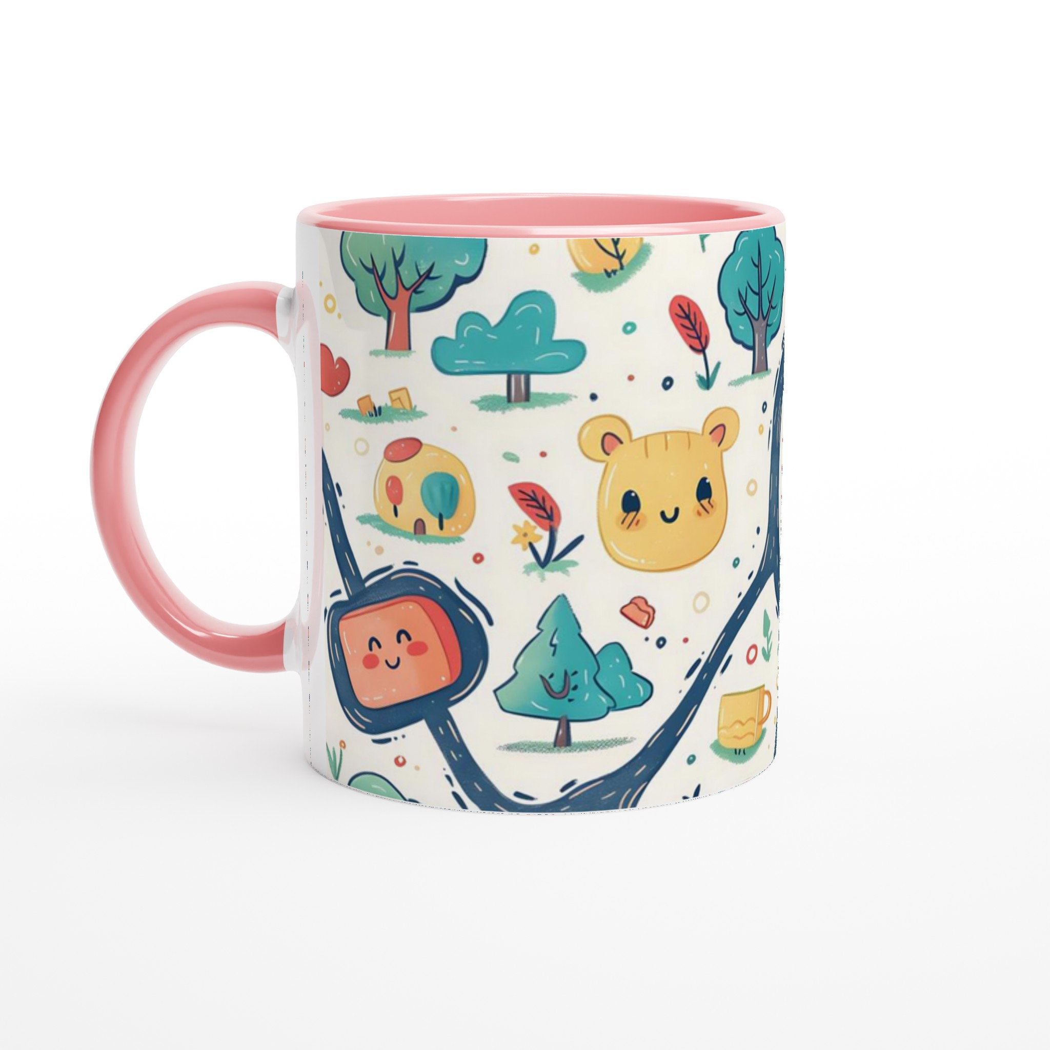Äventyrlig Mugg med Söta Djur & Natur Motiv – 11 oz Keramisk Kaffe- och Temugg i 7 Färger 6 bdd1078a-3a3a-49cc-876f-240d8c282b01