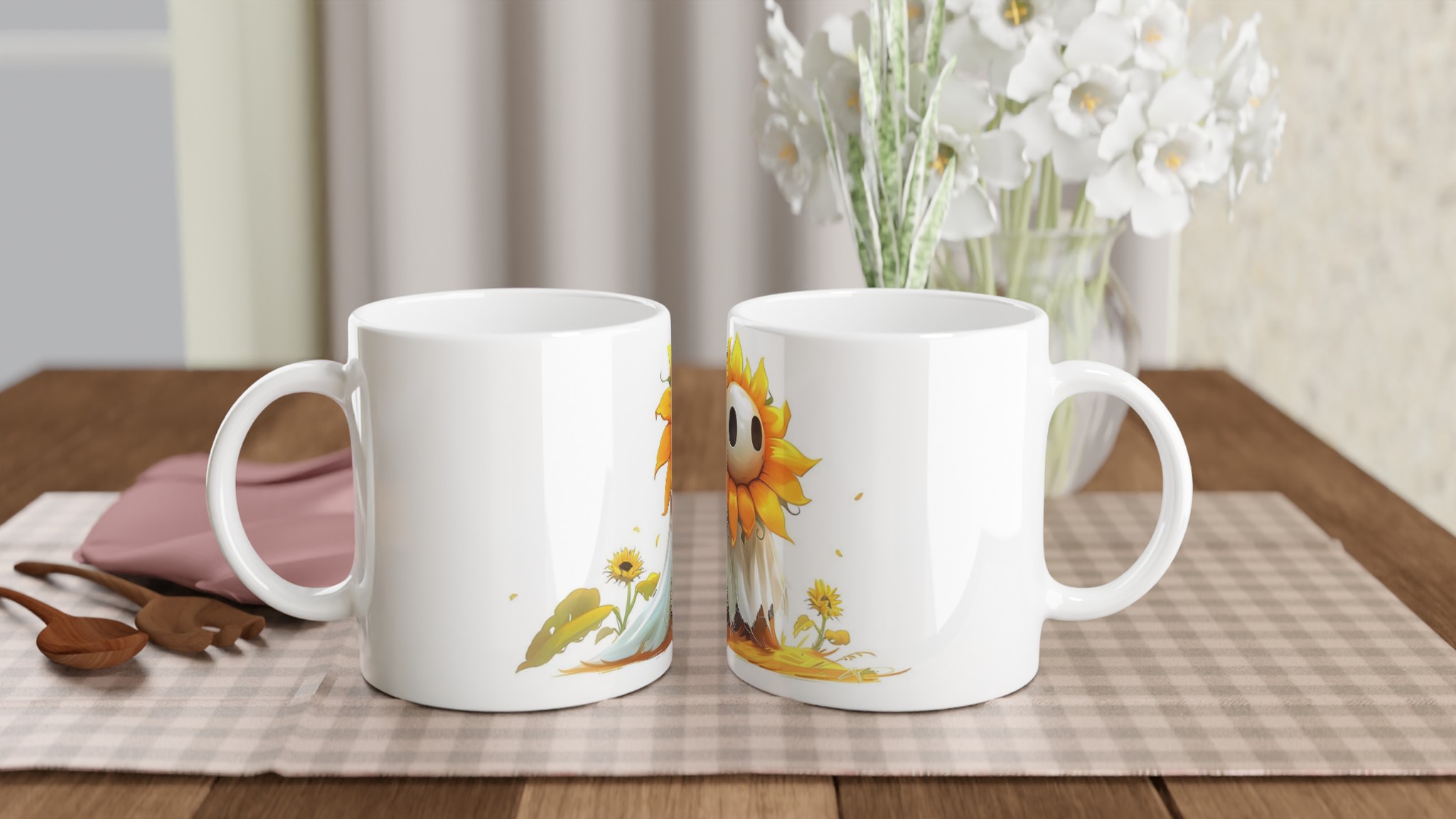 Solsäker Spökkompis Keramikmugg – Charmig 11oz Kaffemugg i Ditt Val av Färg 10 bdee3abd-dca6-4e48-b01f-e0fbabafccc3
