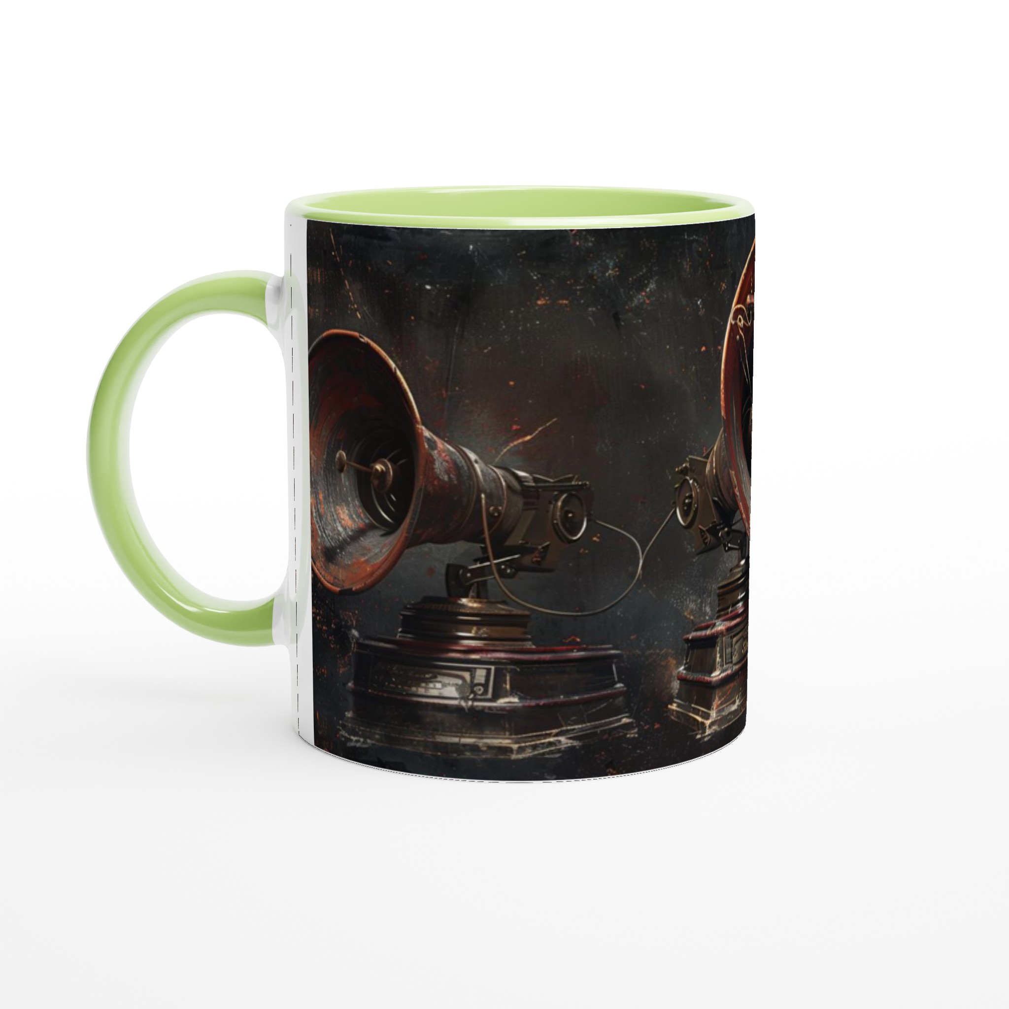 Retro Röst: Steampunk Grammofon Mugg – 11oz Keramikmugg i Sju Färger 3 bdf5a774-960f-4837-b3e3-584d9c6fcf03