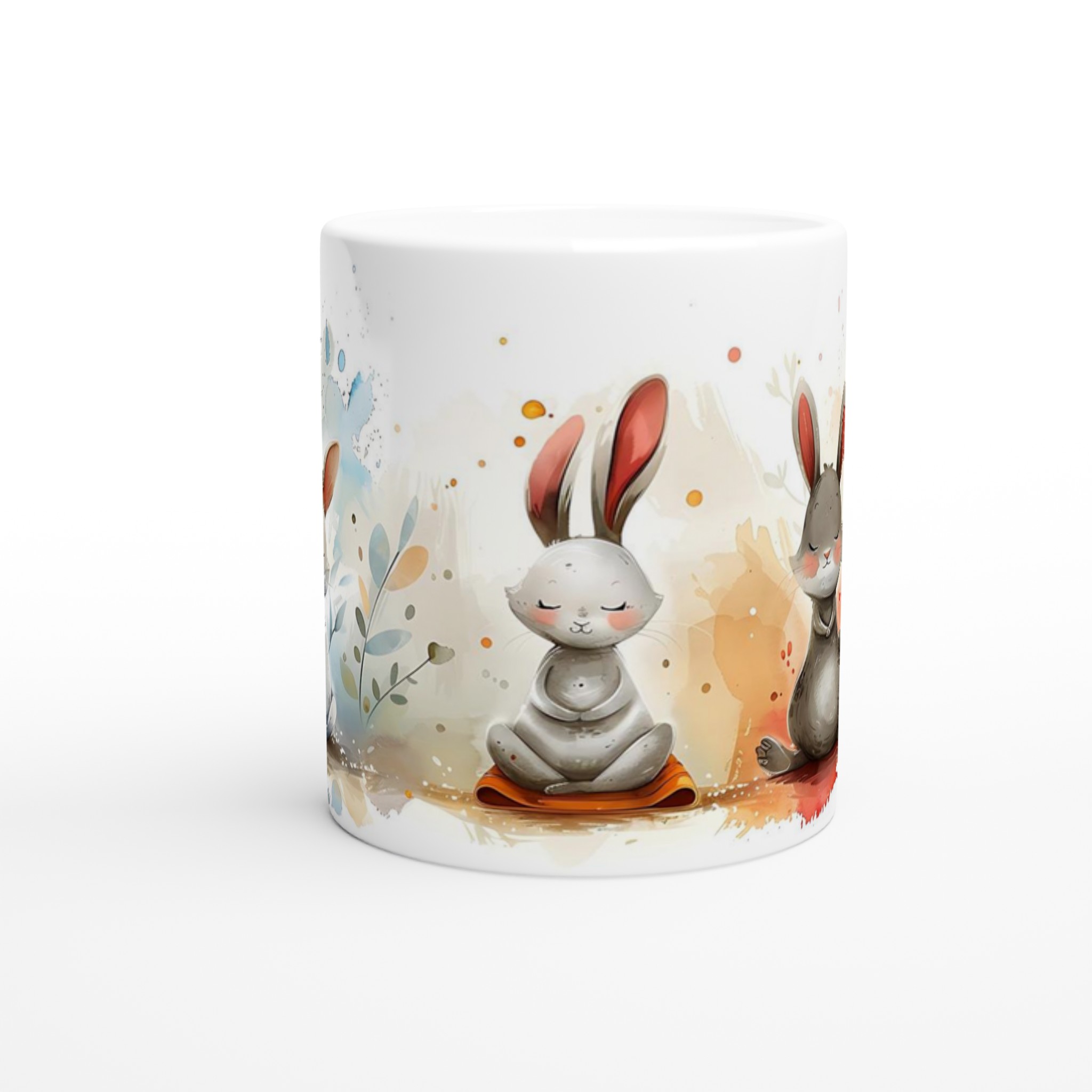 Zen-Kaniner Mugg - Akvarell Fred & Glädje, 11oz Keramisk Mugg i Valfri Färg 8 be39dc20-2921-4a25-b190-8703537ee36e