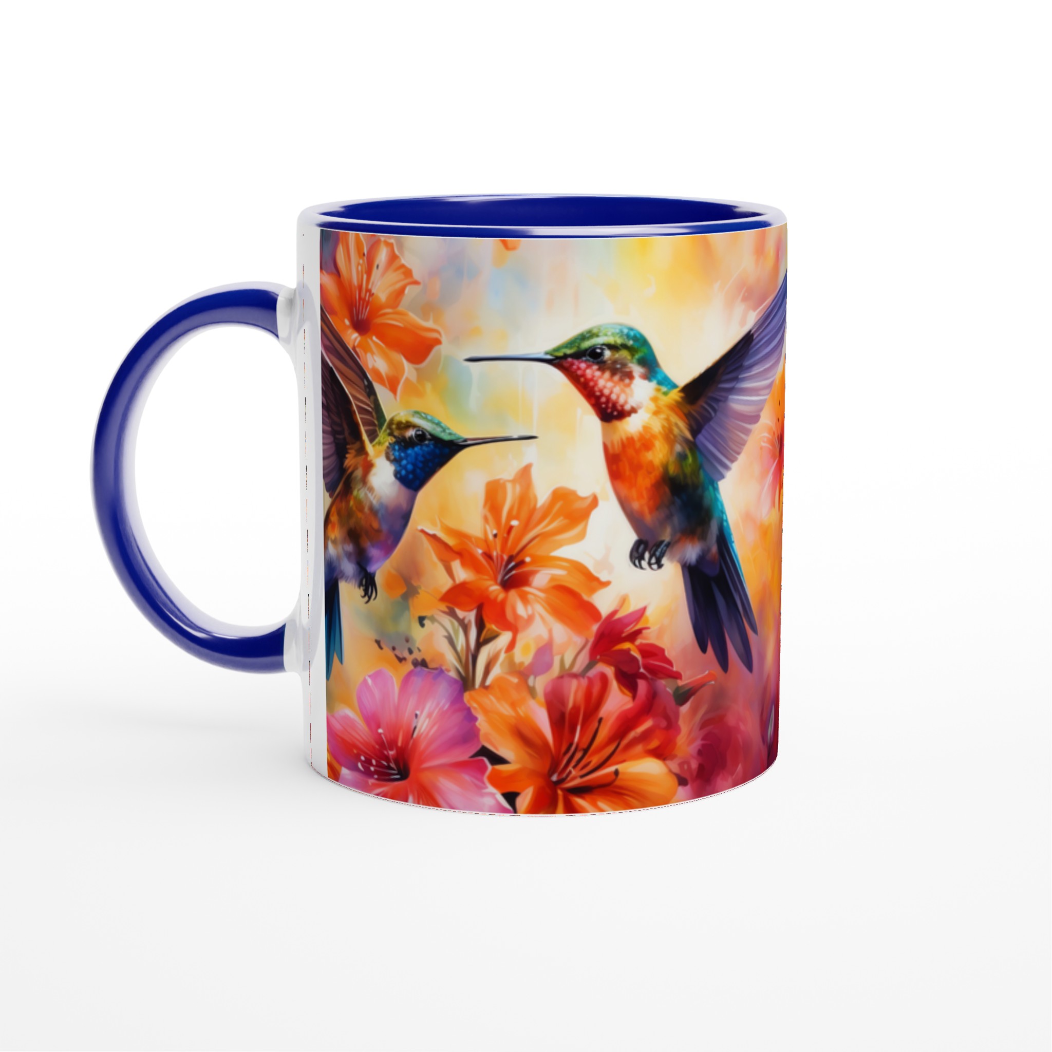 Färgsprakande Kolibrimugg – 11 oz Keramikmugg med Tropisk Blomsterprakt i Valfri Färg 4 be3ed7c2-53ad-486d-bbf7-33644f955e48