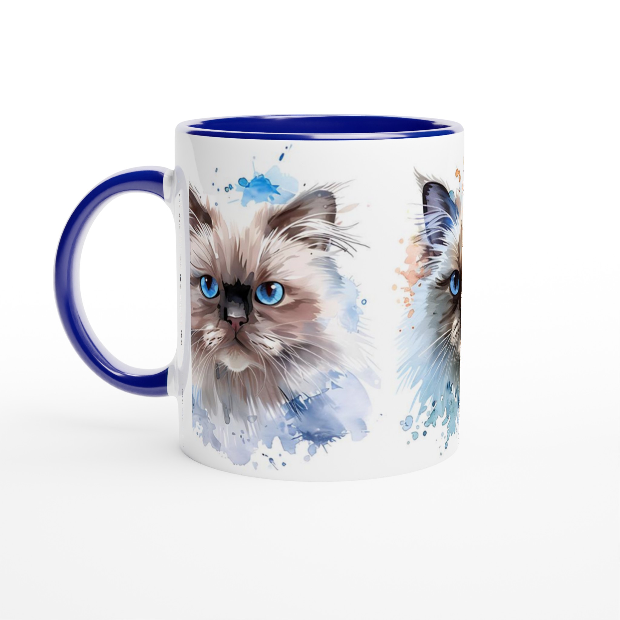 Akvarell Kattmugg - Blåögd Skönhet i Mjuk Design, 11oz Keramik 4 bebbd7b7-a0d8-44ee-b7cd-7332a9bff245