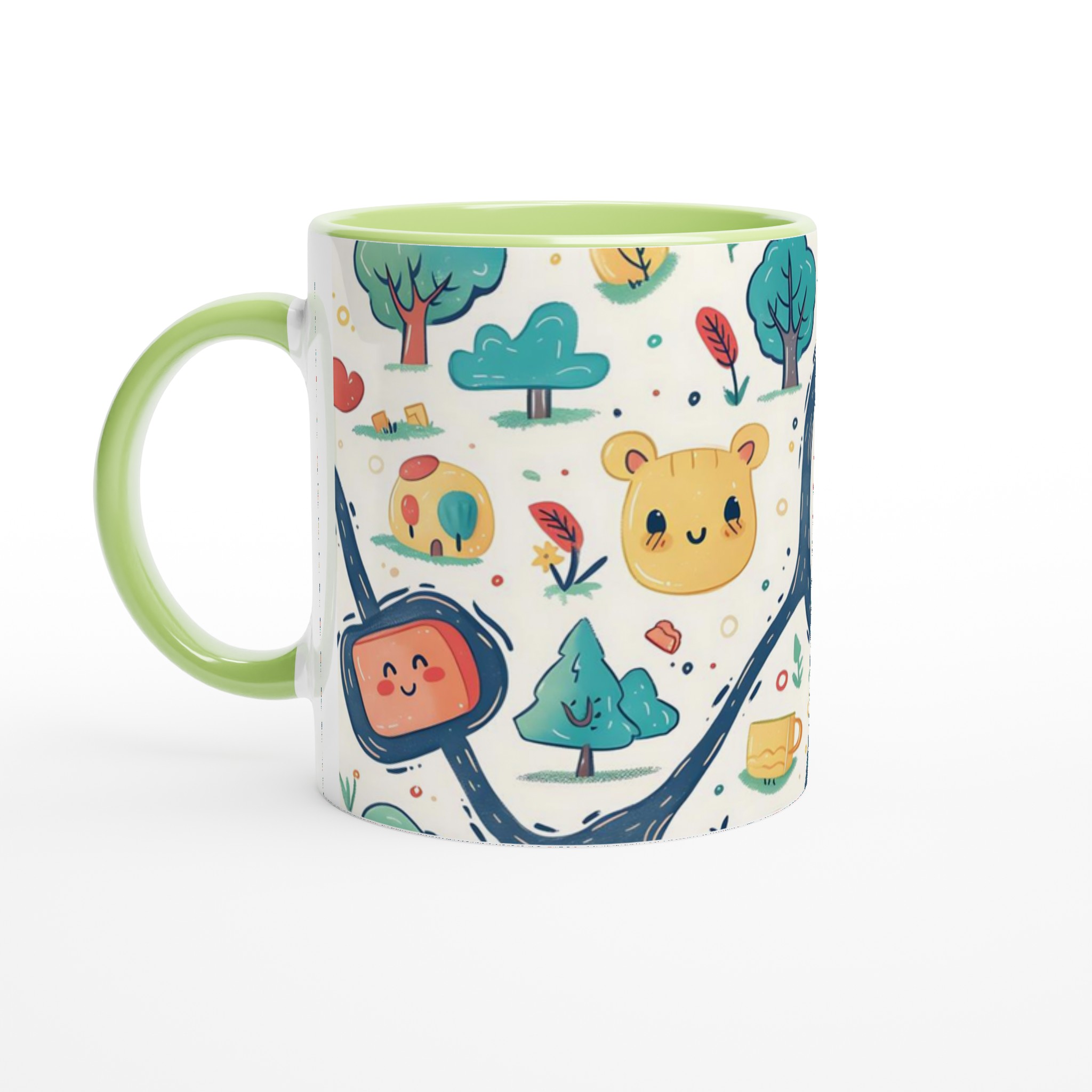Äventyrlig Mugg med Söta Djur & Natur Motiv – 11 oz Keramisk Kaffe- och Temugg i 7 Färger 3 bf11fc7f-7065-49c7-8983-ea550dd57361