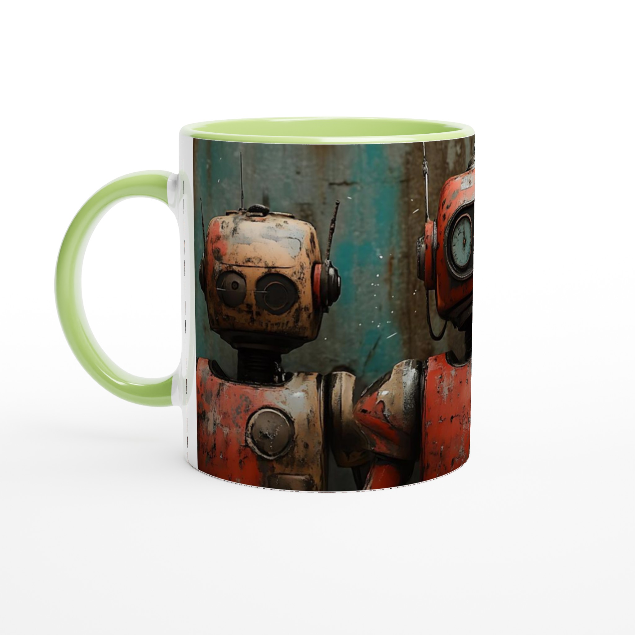Retro Roboter Vänner 11oz Keramikmugg – Perfekt för Sci-Fi Entusiasten, Välj Din Färg! 6 bf53e482-12e1-4dd6-a141-b0e5c041124c