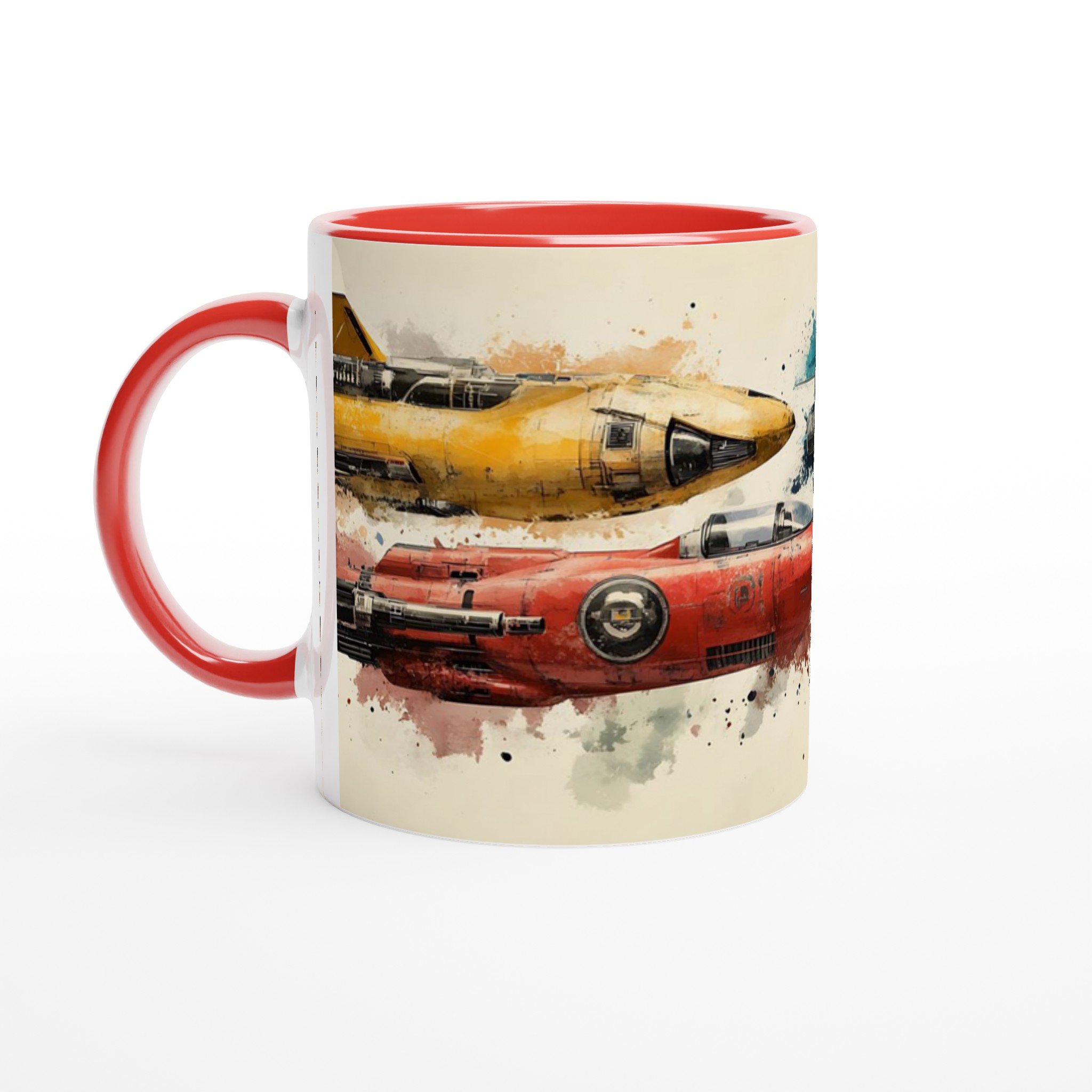 Rymdskepp Akvarell 11oz Keramisk Mugg – Sci-Fi Konst för Kaffeälskaren 5 bf5f19d7-efaf-4c01-b29c-b46fcd1ccb79