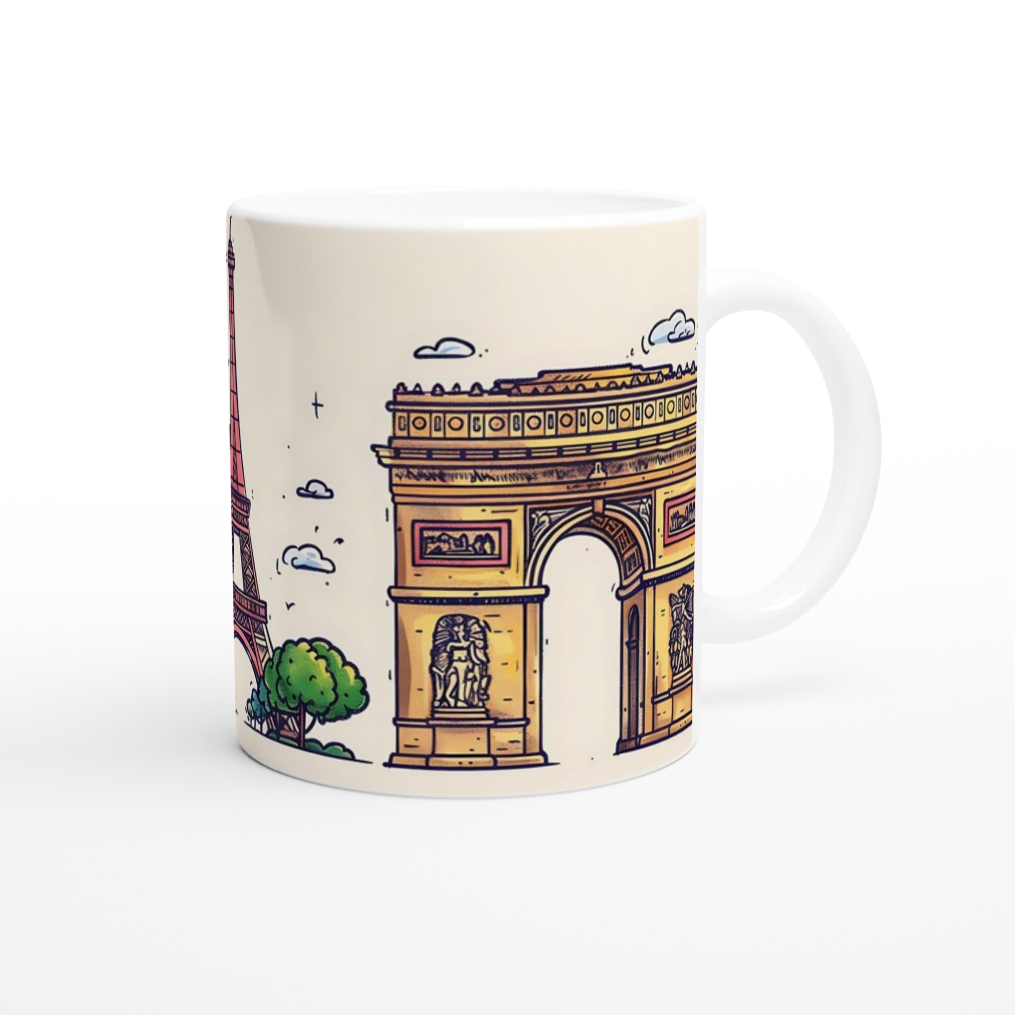 Paris Landmarks Keramikmugg - Eiffeltornet, Triumfbågen & Invaliddomen - Välj din färg! 9 bf973d3a-896f-4d03-a208-8ed539e548b4