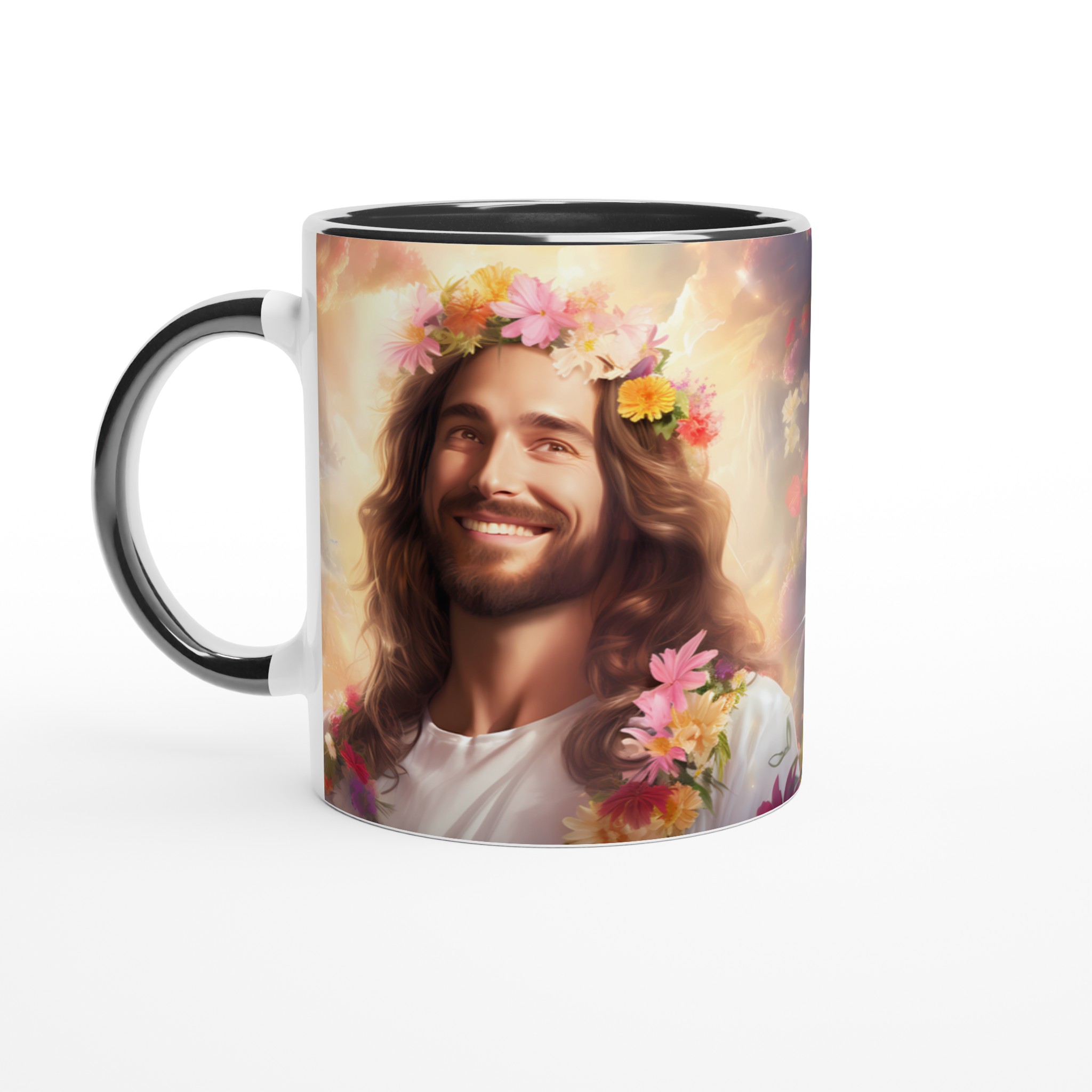 Jesus i Blomsterkrans 11oz Keramisk Mugg – En Strålande Påminnelse om Glädje & Hopp 7 bfe88496-0631-4486-a225-29cc78b8d39d