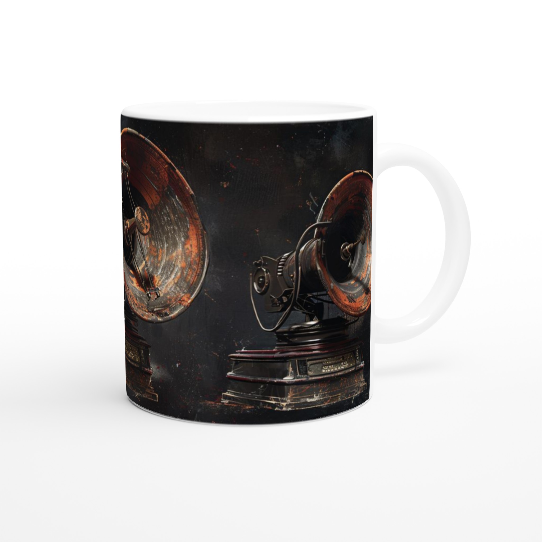 Retro Röst: Steampunk Grammofon Mugg – 11oz Keramikmugg i Sju Färger 9 c02dc583-7a88-48f6-80f3-564bfe175bc1