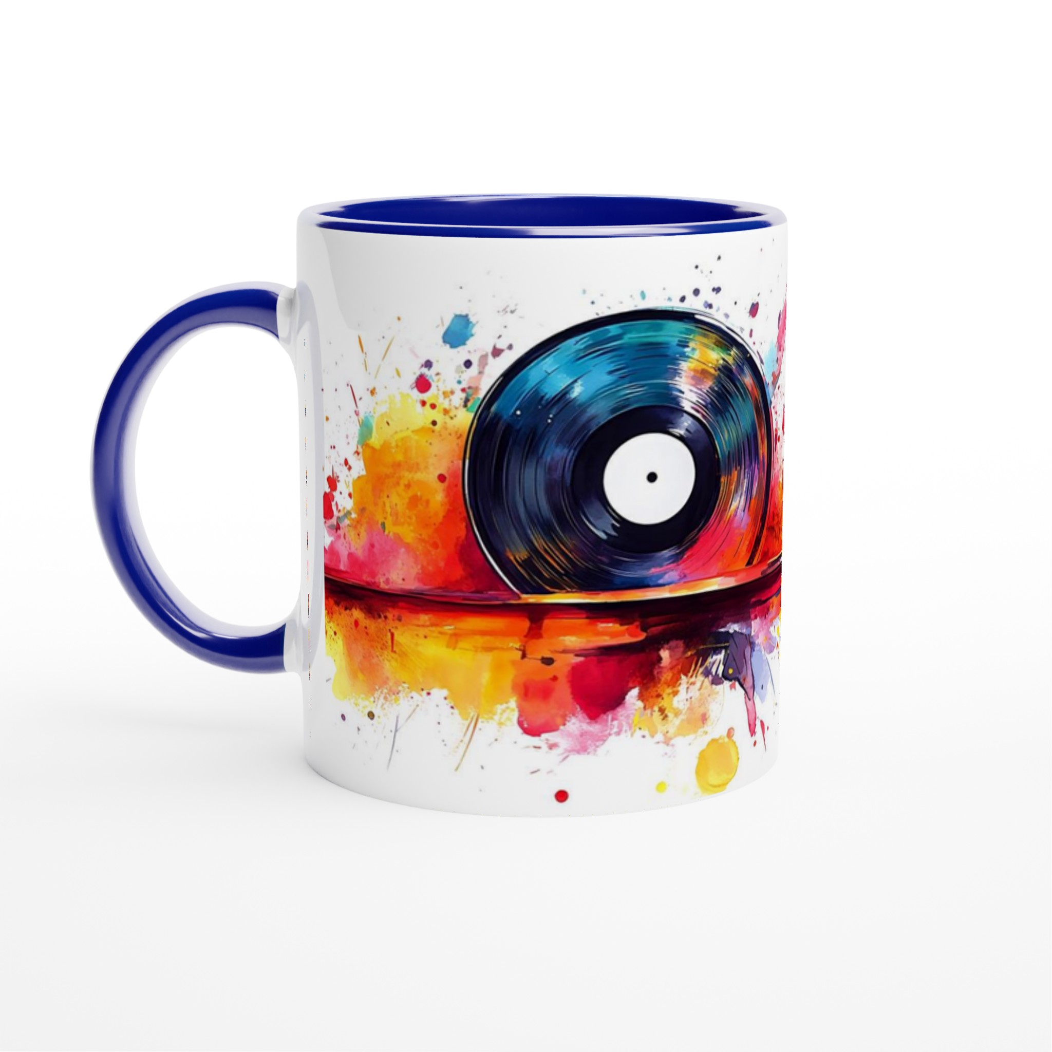 Abstrakt Vinylkonst Keramikmugg – Dynamisk Färgexplosion för Musikälskare, Välj din Favoritfärg! 7 c05acd87-e94a-429d-b5ee-b71256607745