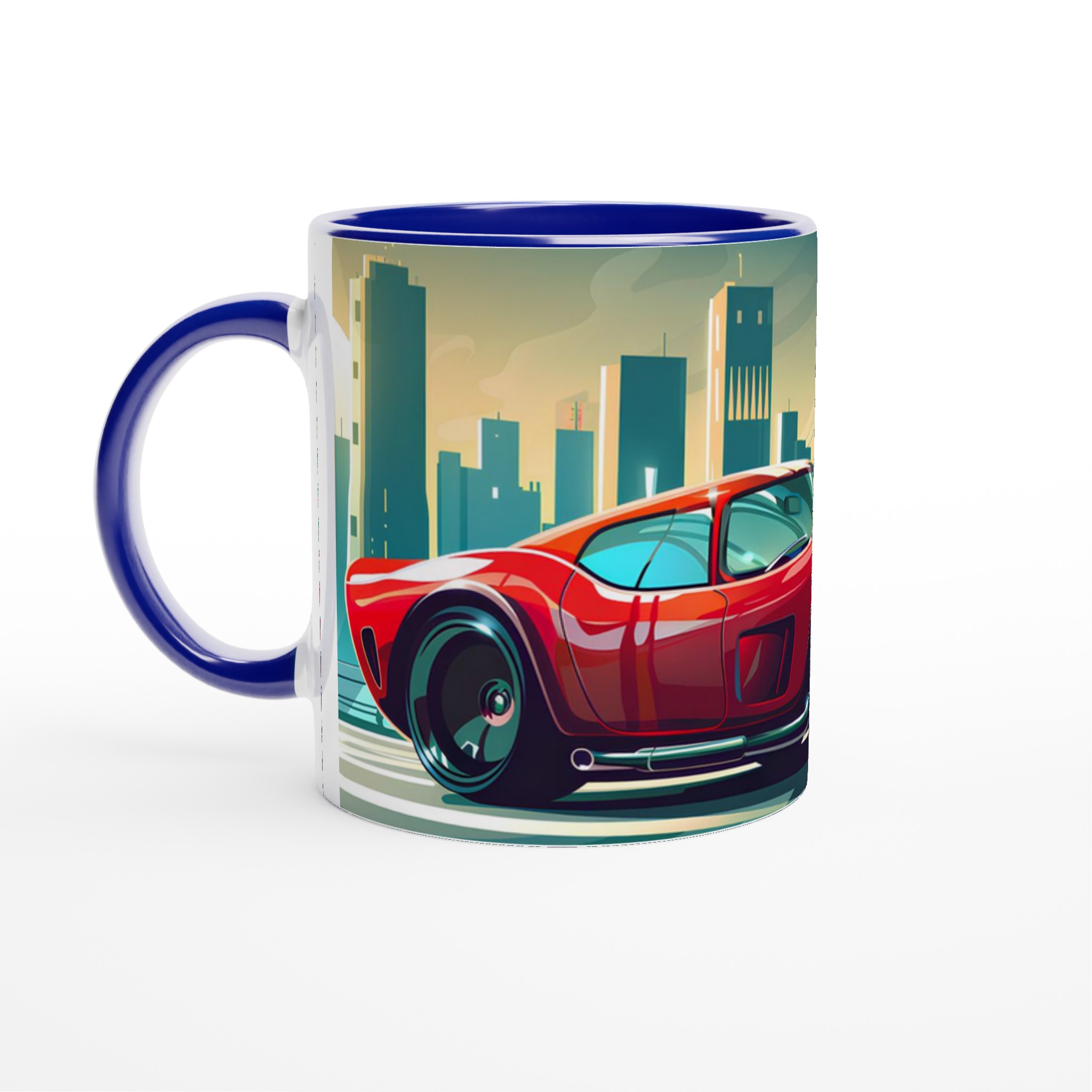 Red Racing Car Stadsbild Kaffemugg - Retro Sportbil Keramikmugg, 11oz 4 c0734b5e-d0bf-4802-a71a-fc9f821d1978