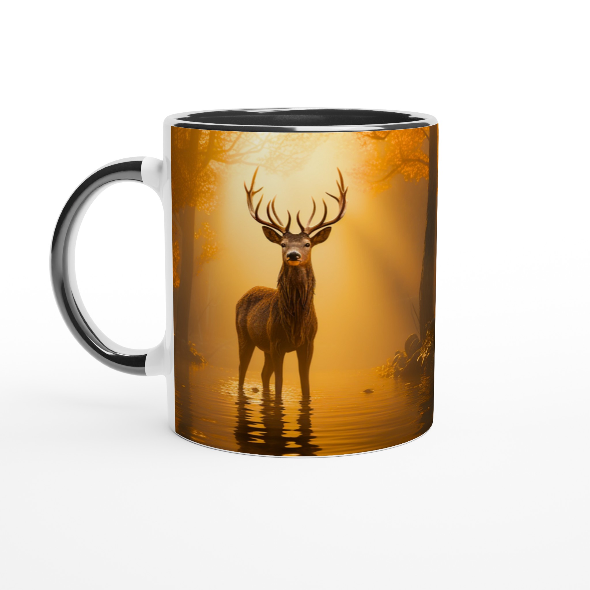 Majestätisk Älg i Morgondimma - Premium Keramikmugg i ditt Val av Färg 7 c083e15d-4f47-4f8d-a102-a13164ebe18a