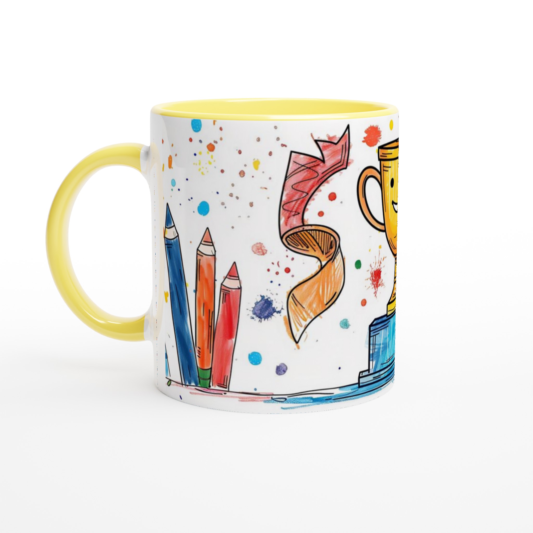Vinnarmugg med Glad Trofé & Färgsprakande Krita Design – 11oz Keramisk Mugg i Valfri Färg! 5 c09724ec-523f-4107-b505-e1fb75e7f085
