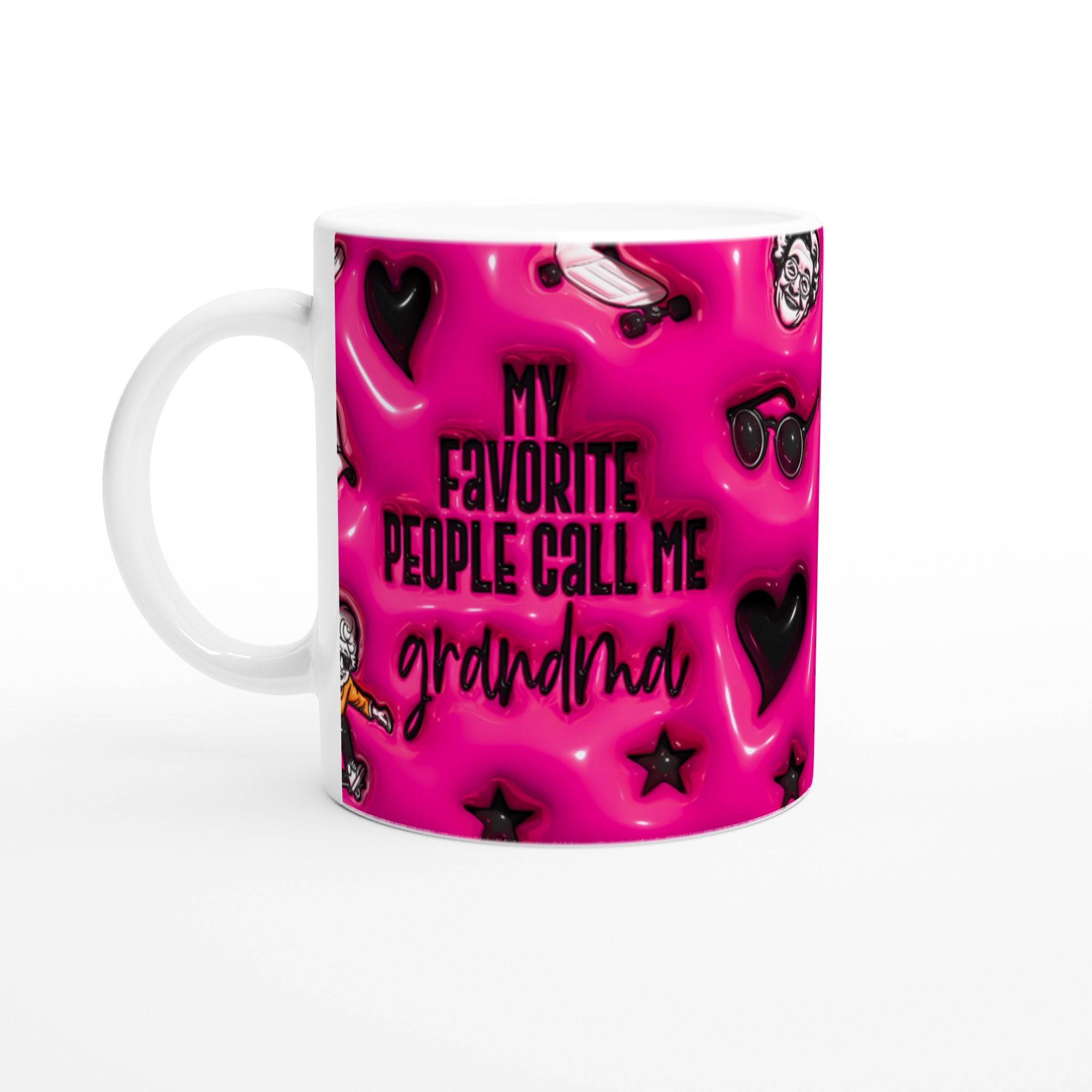 Bästa Farmors Mugg – Rosa Skateboard Grandma Design, 11oz Keramik, Välj Din Färg! 1 c0a1e4e2-8cab-4703-bbe5-c8e30df15e4a